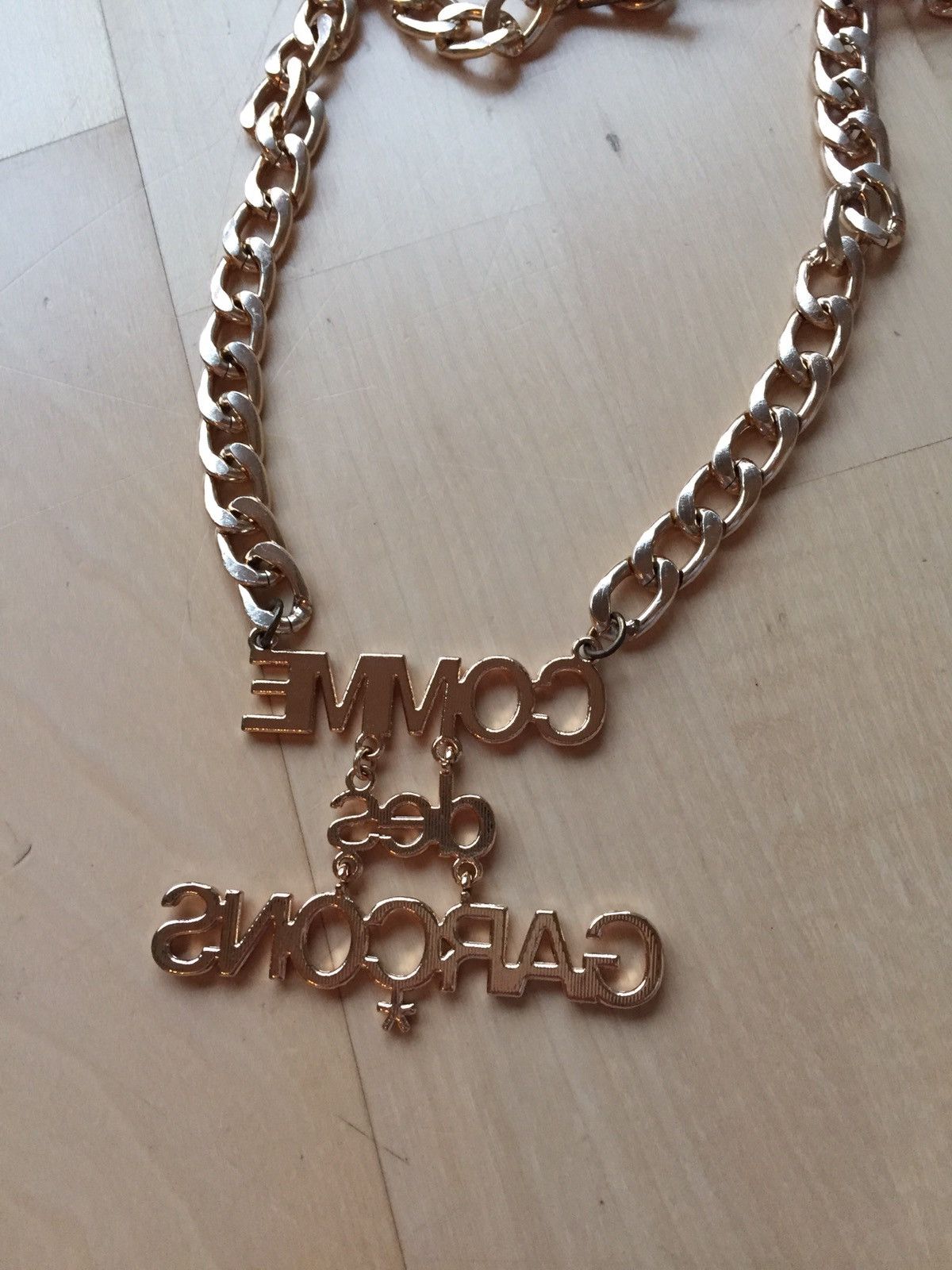Comme des Garcons Comme des Garcons gold Logo Necklace Size ONE SIZE - 3 Thumbnail
