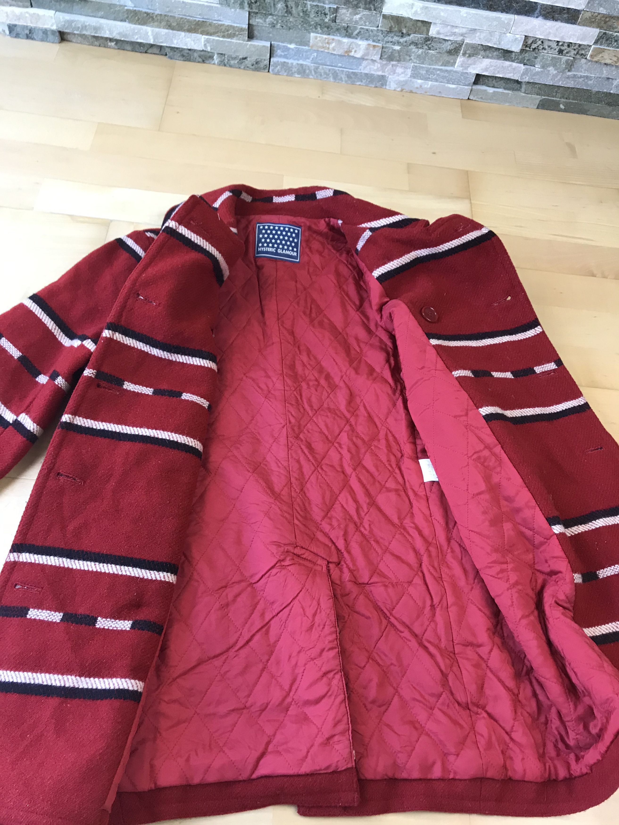 Hysteric Glamour Hysteric Glamour Red Striped Coat Size US S / EU 44-46 / 1 - 3 Thumbnail