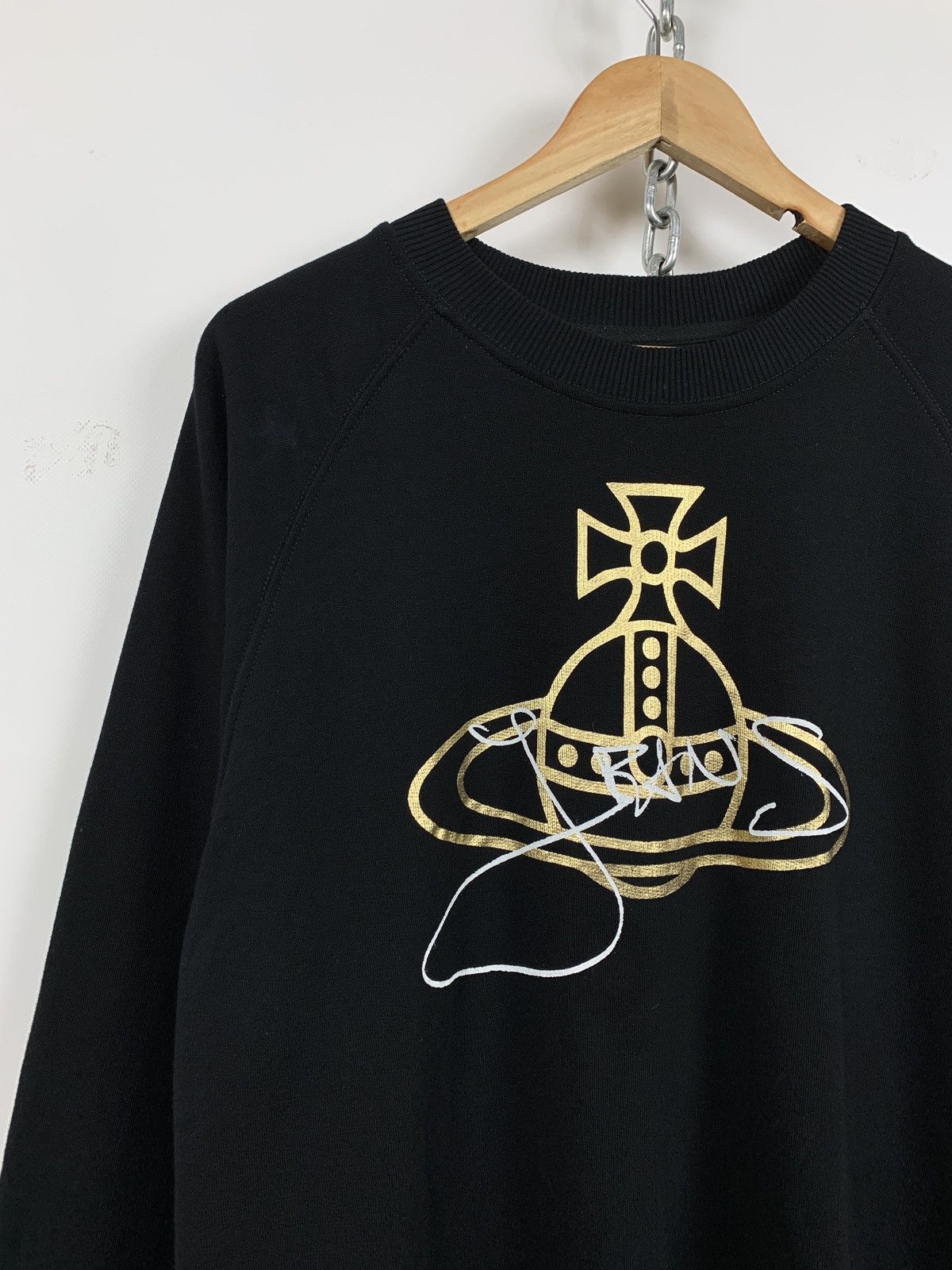 Vivienne Westwood Vivienne Westwood Orb Print Black Sweatshirt Size US L / EU 52-54 / 3 - 4 Thumbnail