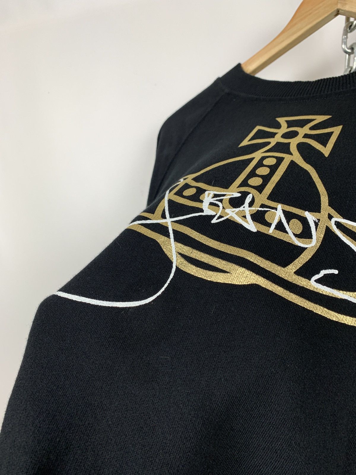 Vivienne Westwood Vivienne Westwood Orb Print Black Sweatshirt Size US L / EU 52-54 / 3 - 16 Thumbnail