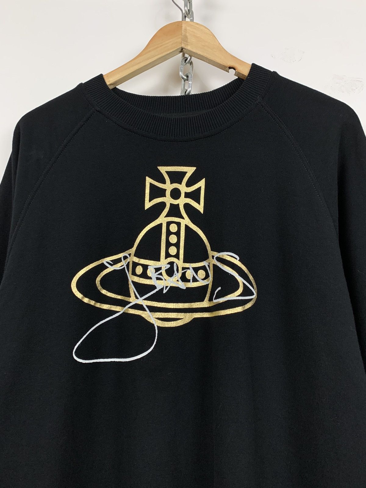 Vivienne Westwood Vivienne Westwood Orb Print Black Sweatshirt Size US L / EU 52-54 / 3 - 5 Thumbnail