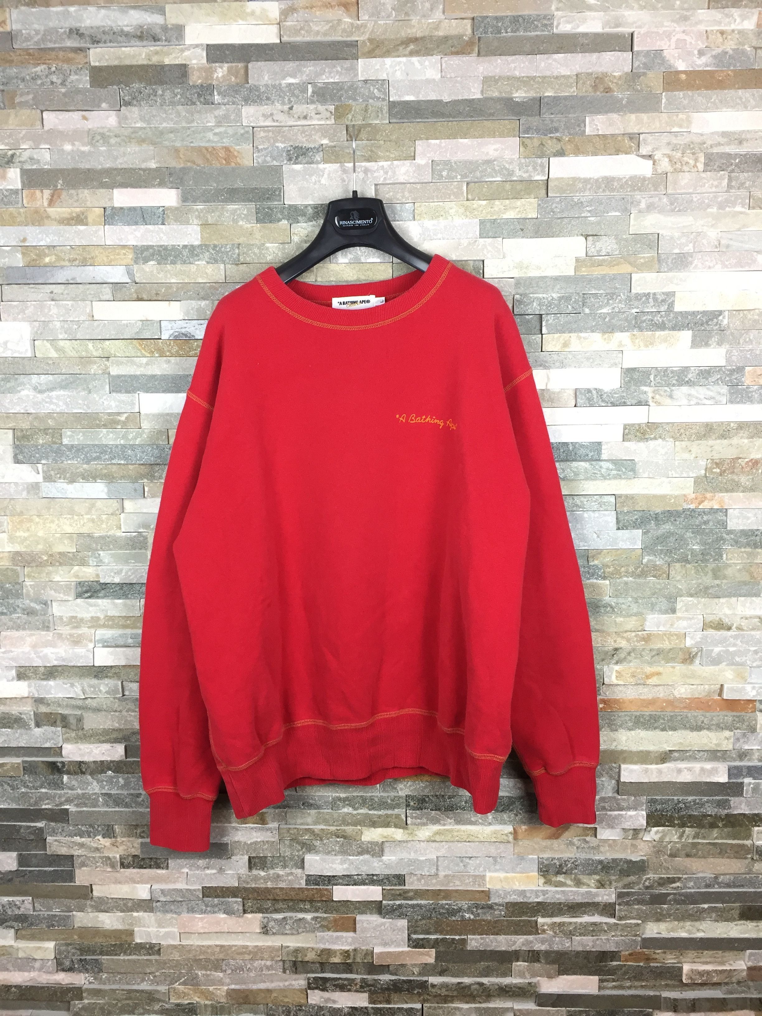 Bape Bape Back Logo red Sweater Size US L / EU 52-54 / 3 - 1 Thumbnail