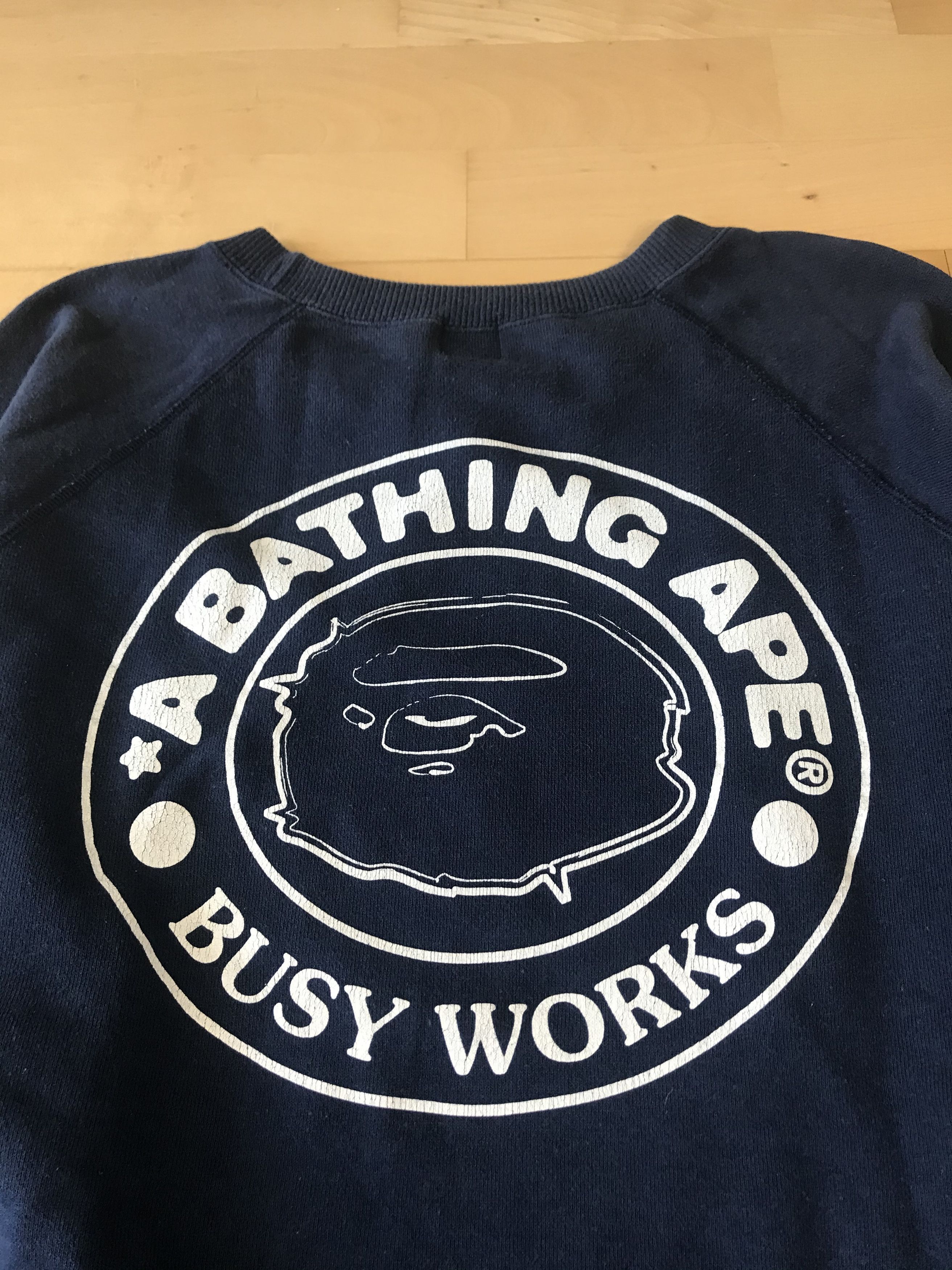Bape Bape Busy Works Logo Navy Sweater Size US M / EU 48-50 / 2 - 6 Thumbnail