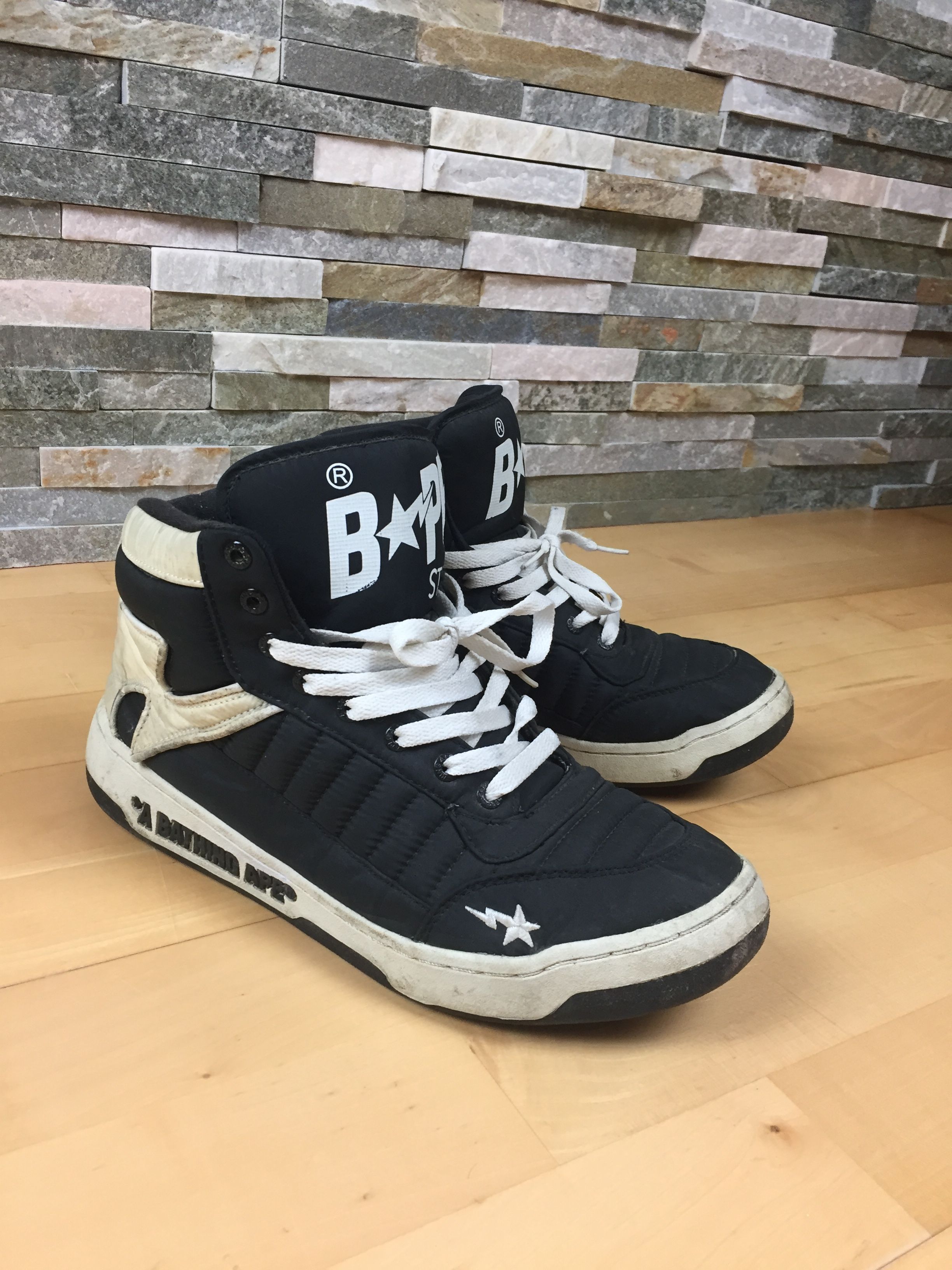Pre-owned Bape Sta Hightops Shoes In Black