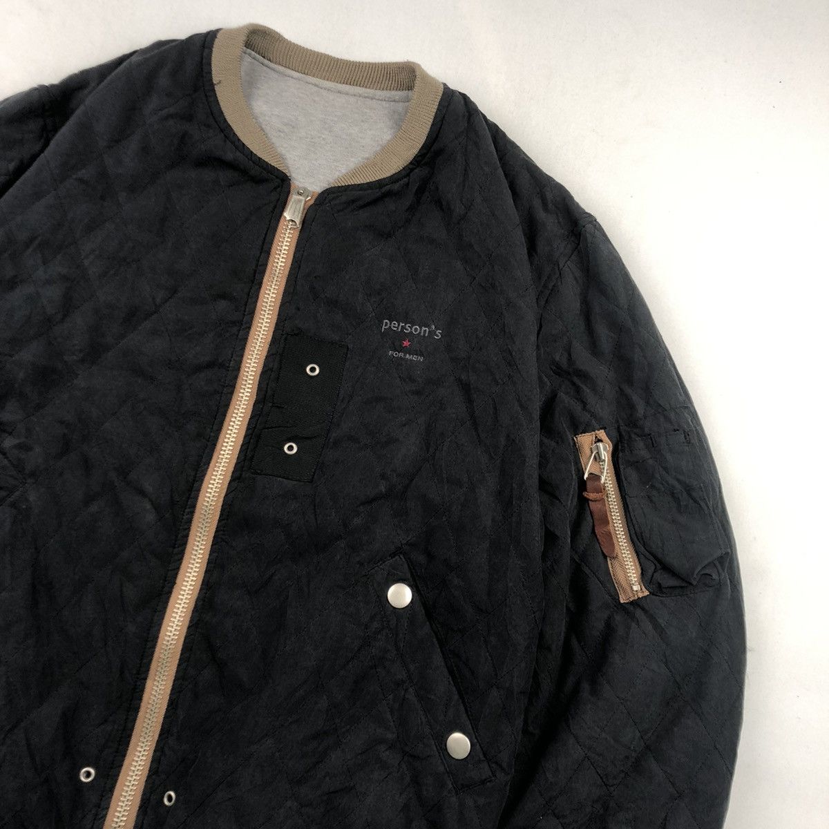 Vintage Person's Reversible Cropped Bomber Jacket