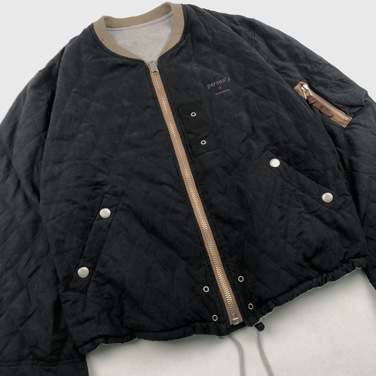 Vintage Person's Reversible Cropped Bomber Jacket