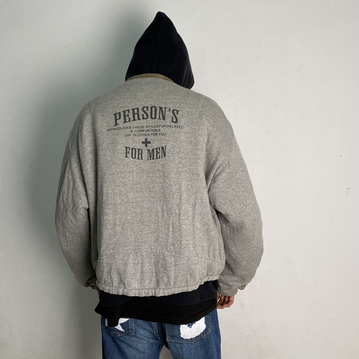 Vintage Person's Reversible Cropped Bomber Jacket