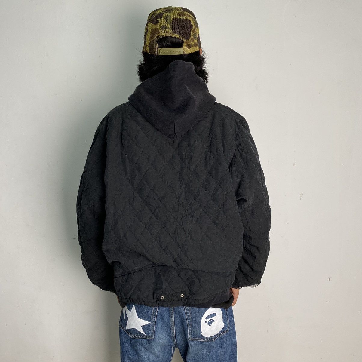Vintage Person's Reversible Cropped Bomber Jacket