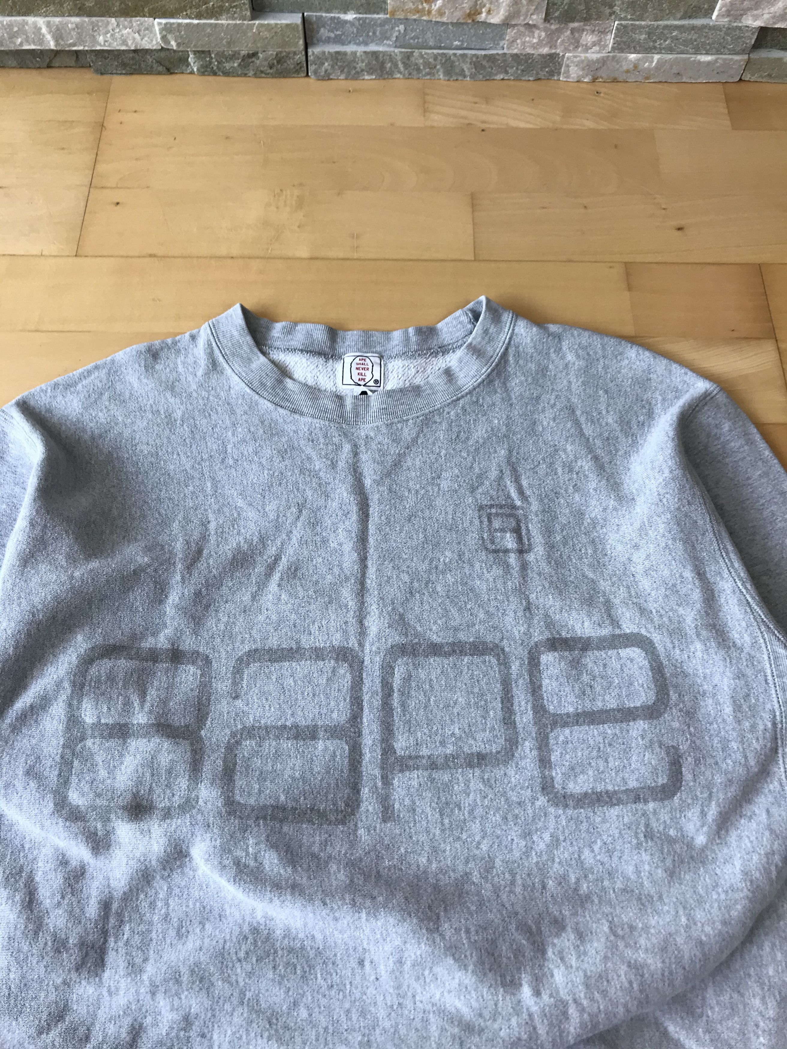 Bape Bape Quadratic Spellout Logo Sweater Size US M / EU 48-50 / 2 - 2 Thumbnail