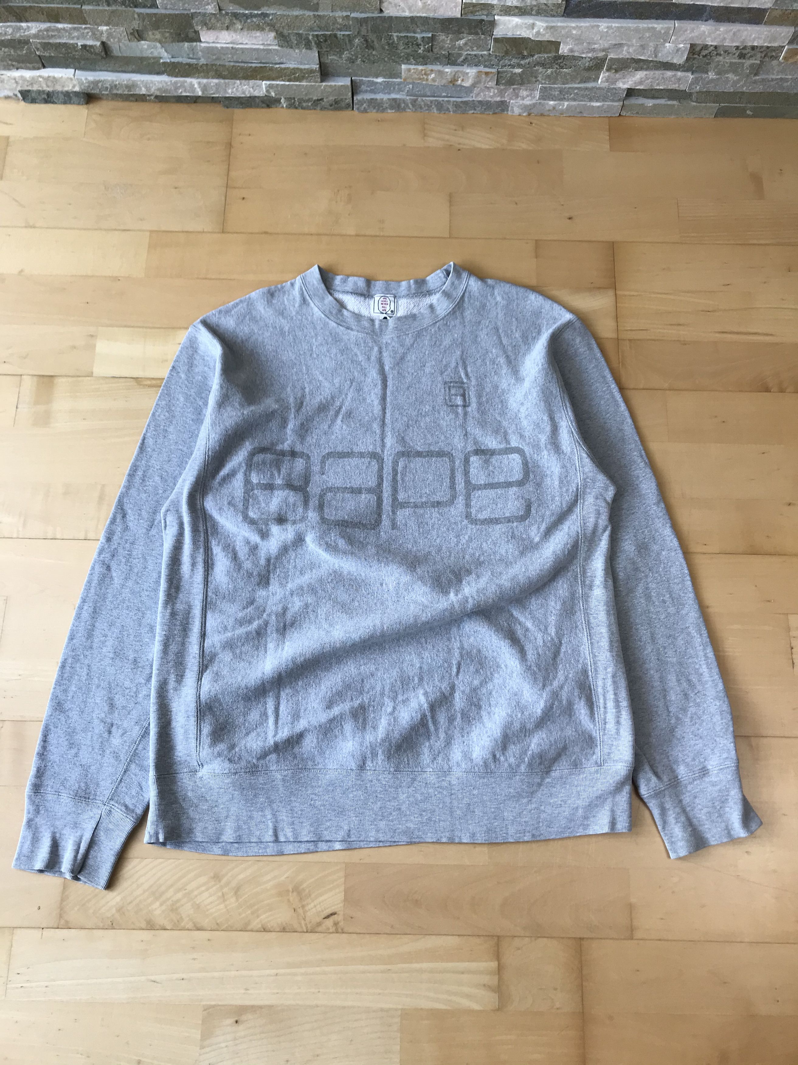 Bape Bape Quadratic Spellout Logo Sweater Size US M / EU 48-50 / 2 - 1 Thumbnail
