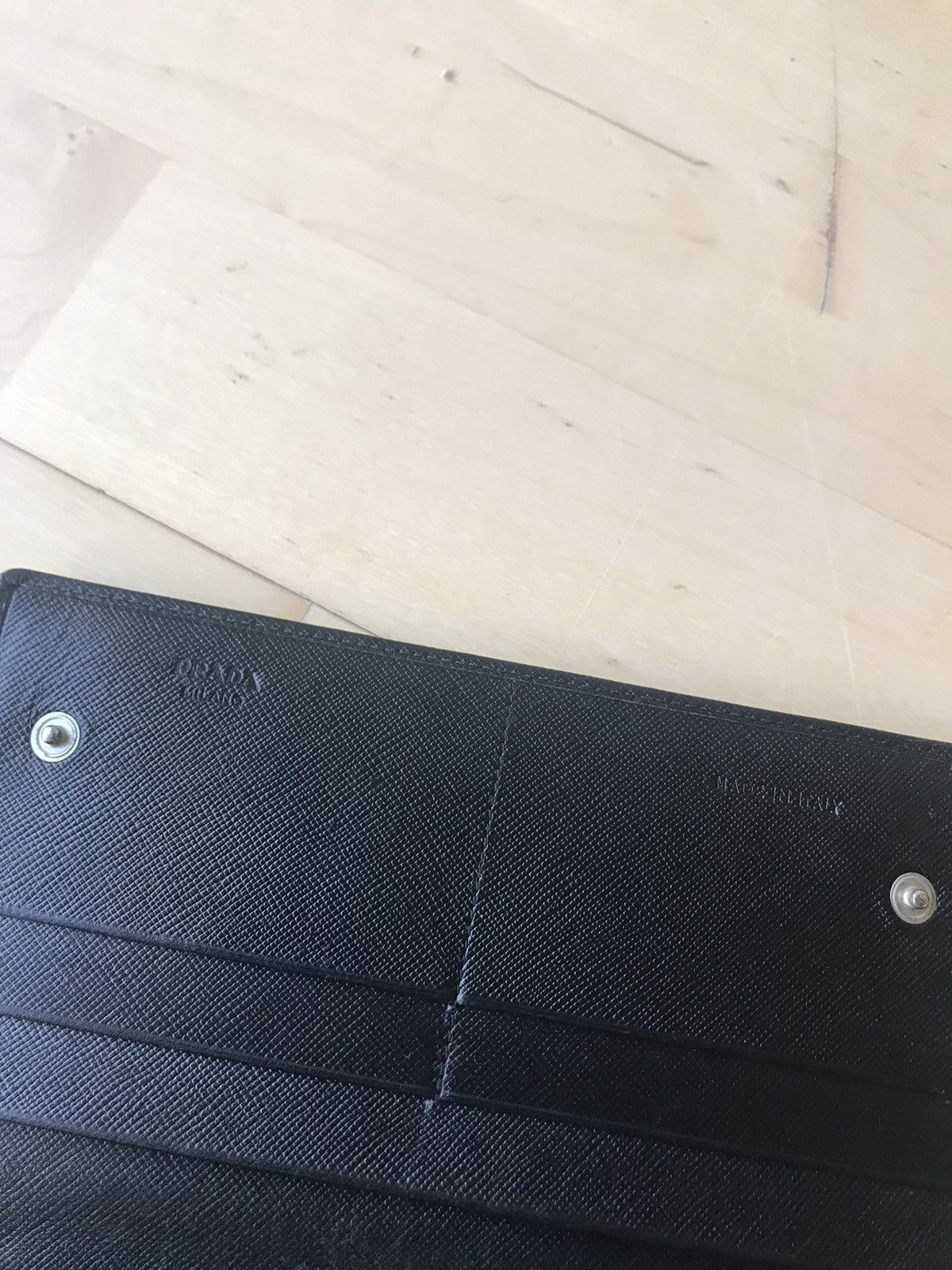 Prada Prada Bi Fold Wallet Black Size ONE SIZE - 8 Thumbnail