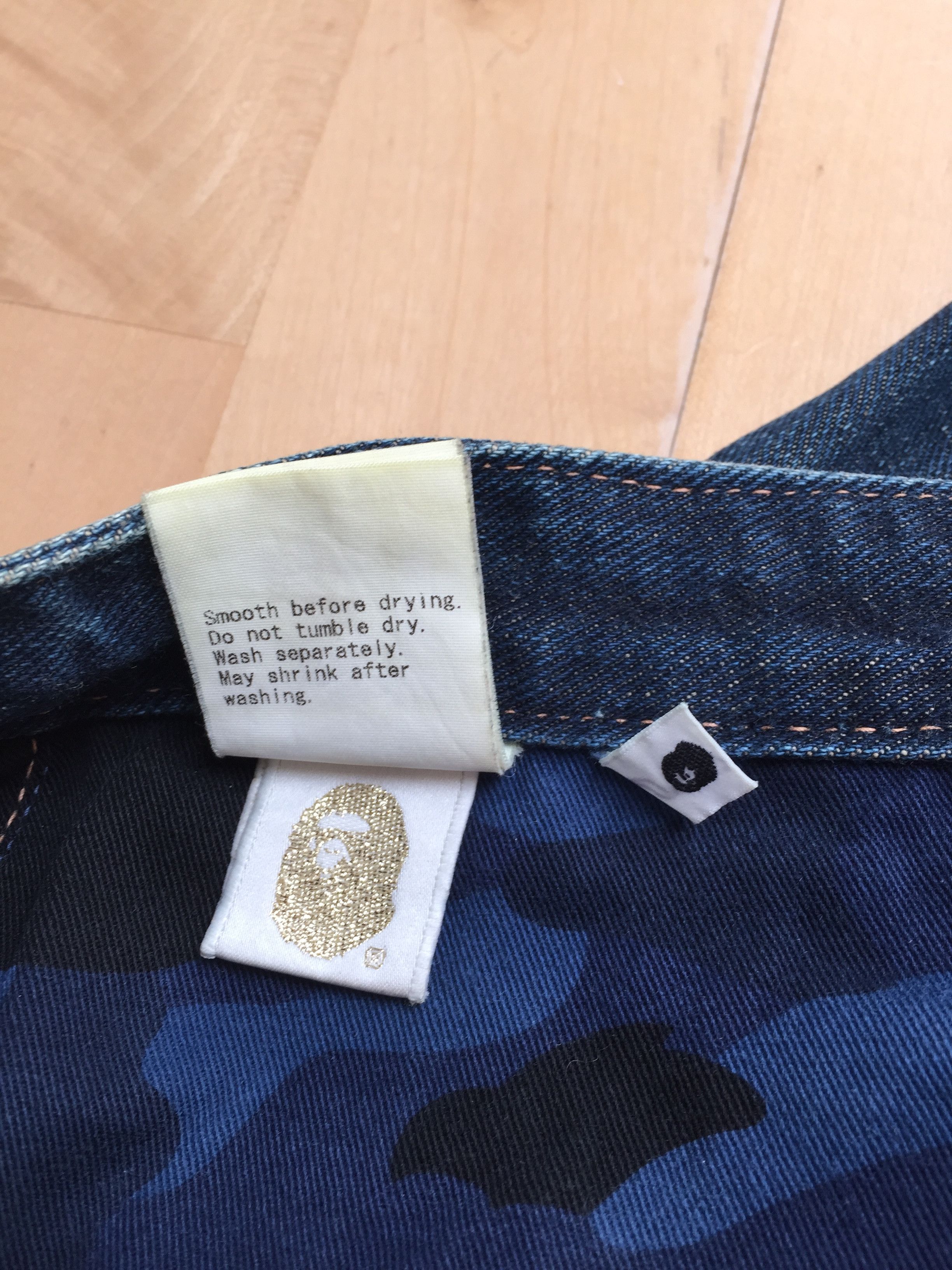 Bape Bape Bapesta Crotch Print Denim Size US 30 / EU 46 - 5 Thumbnail