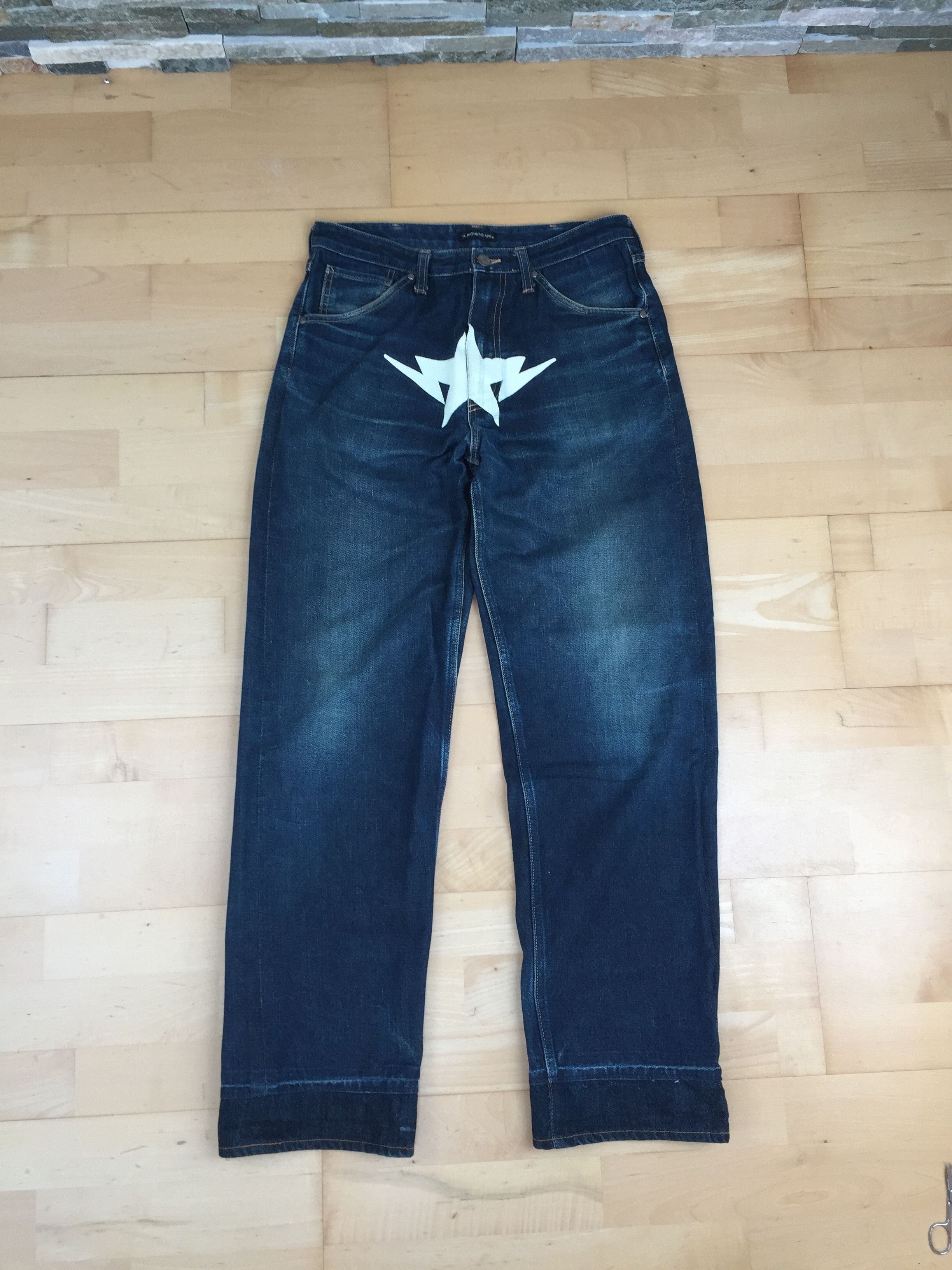 Bape Bape Bapesta Crotch Print Denim Size US 30 / EU 46 - 1 Thumbnail