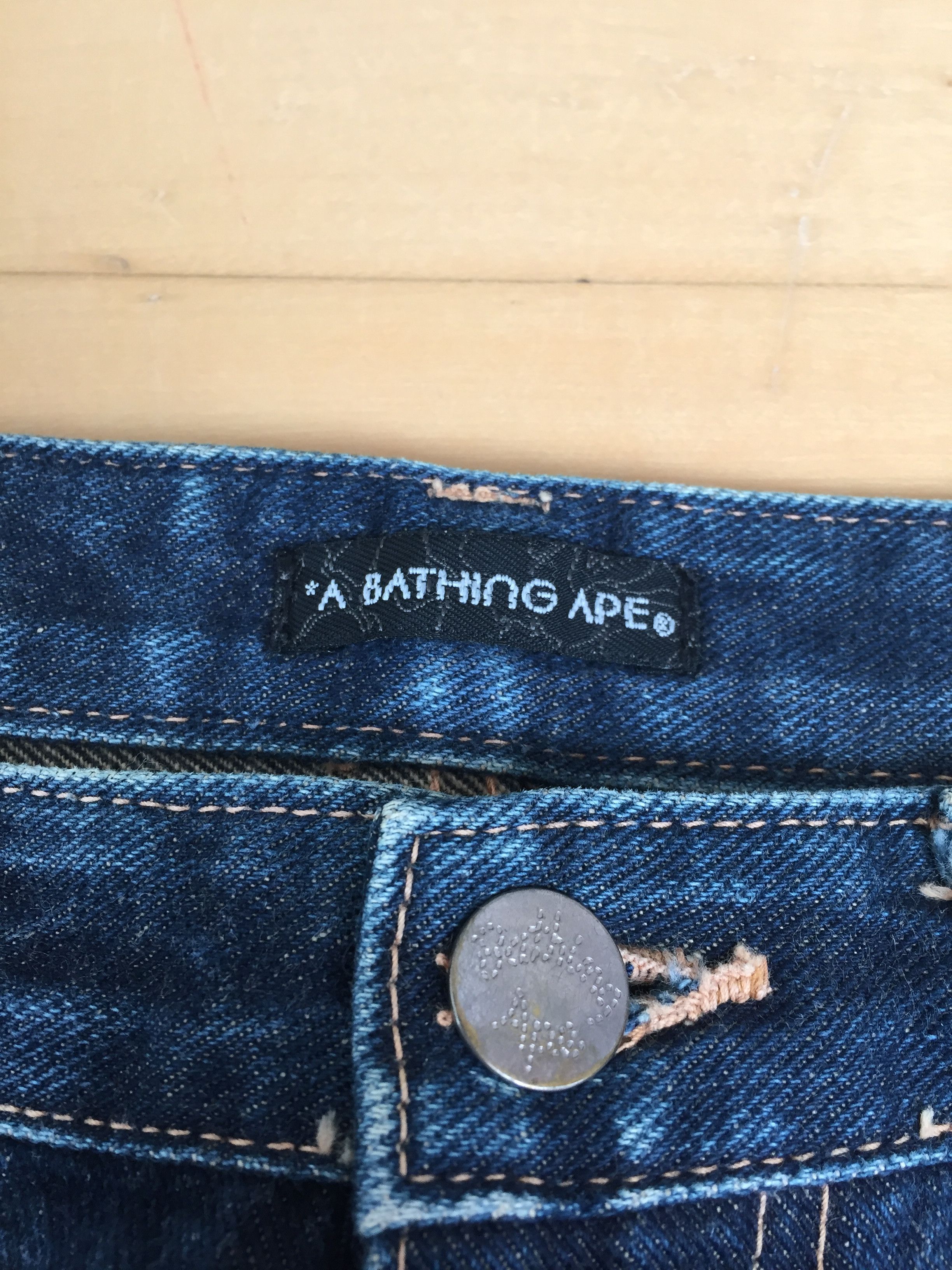 Bape Bape Bapesta Crotch Print Denim Size US 30 / EU 46 - 3 Thumbnail