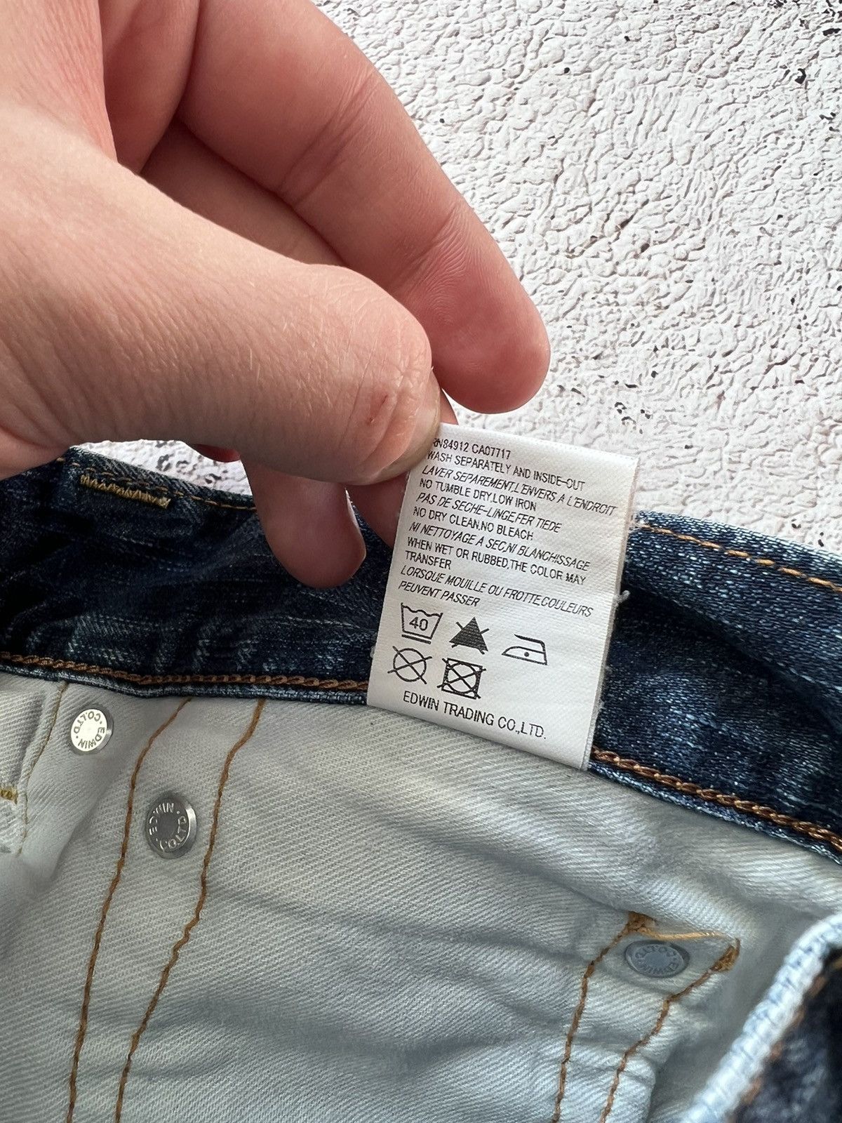 Edwin × Japanese Brand × Vintage RARE Y2K Edwin BT 503 Denim Jeans / Pants Size US 32 / EU 48 - 11 Thumbnail