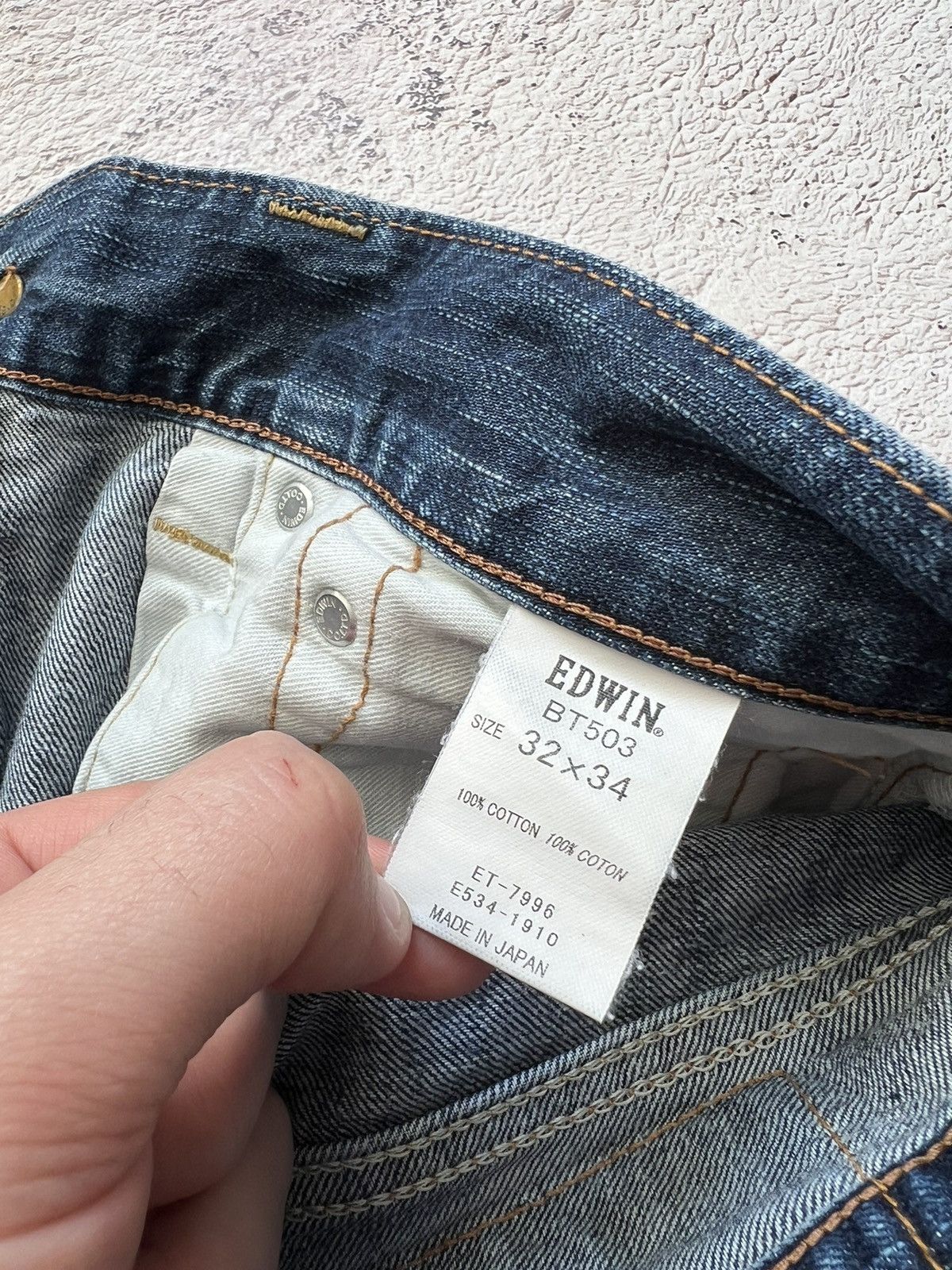 Edwin × Japanese Brand × Vintage RARE Y2K Edwin BT 503 Denim Jeans / Pants Size US 32 / EU 48 - 10 Thumbnail