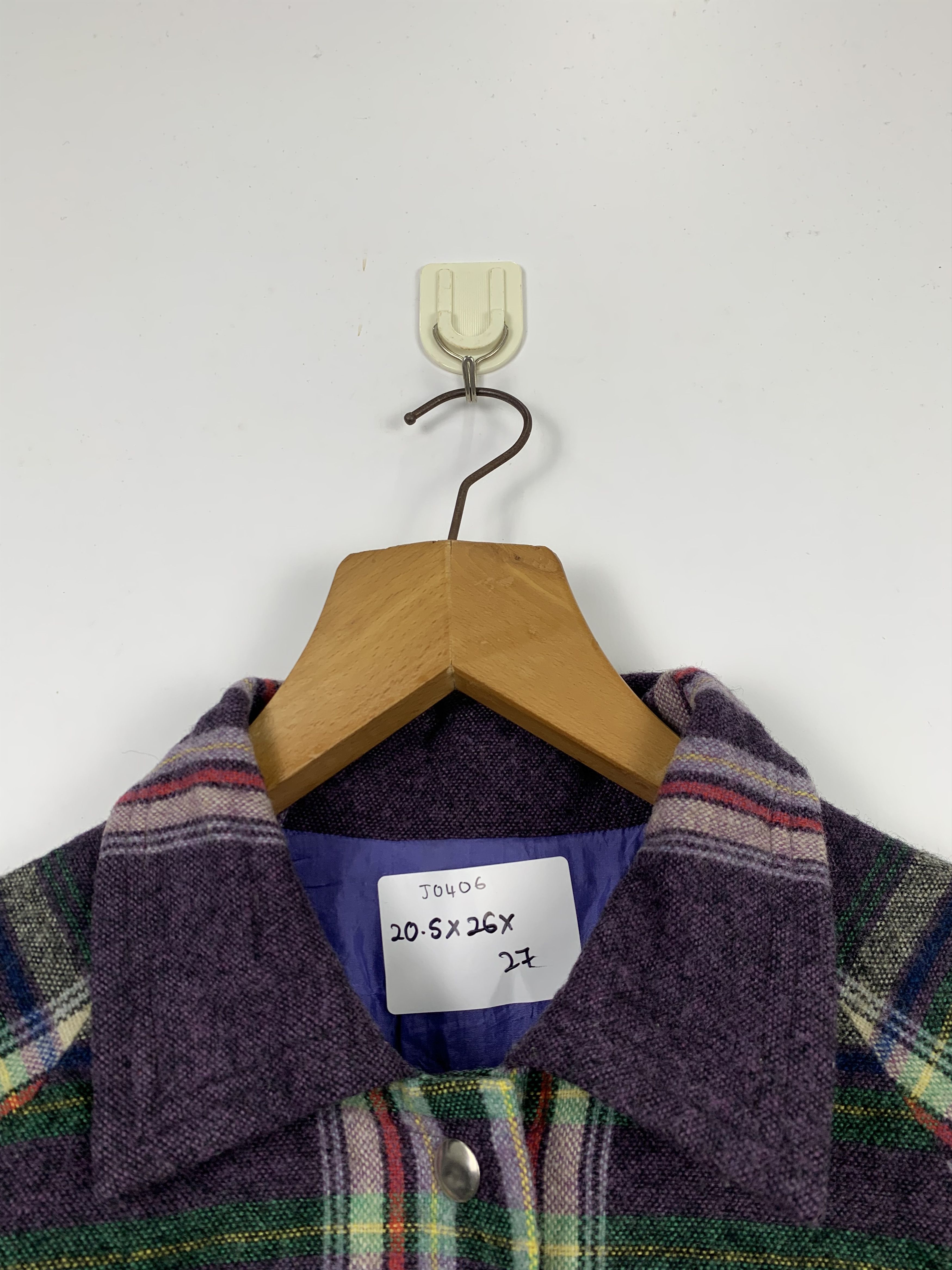Japanese Brand Vintage 80s Lumberjack Wool Checkered Plaid Jackets J0406 Size US S / EU 44-46 / 1 - 5 Thumbnail
