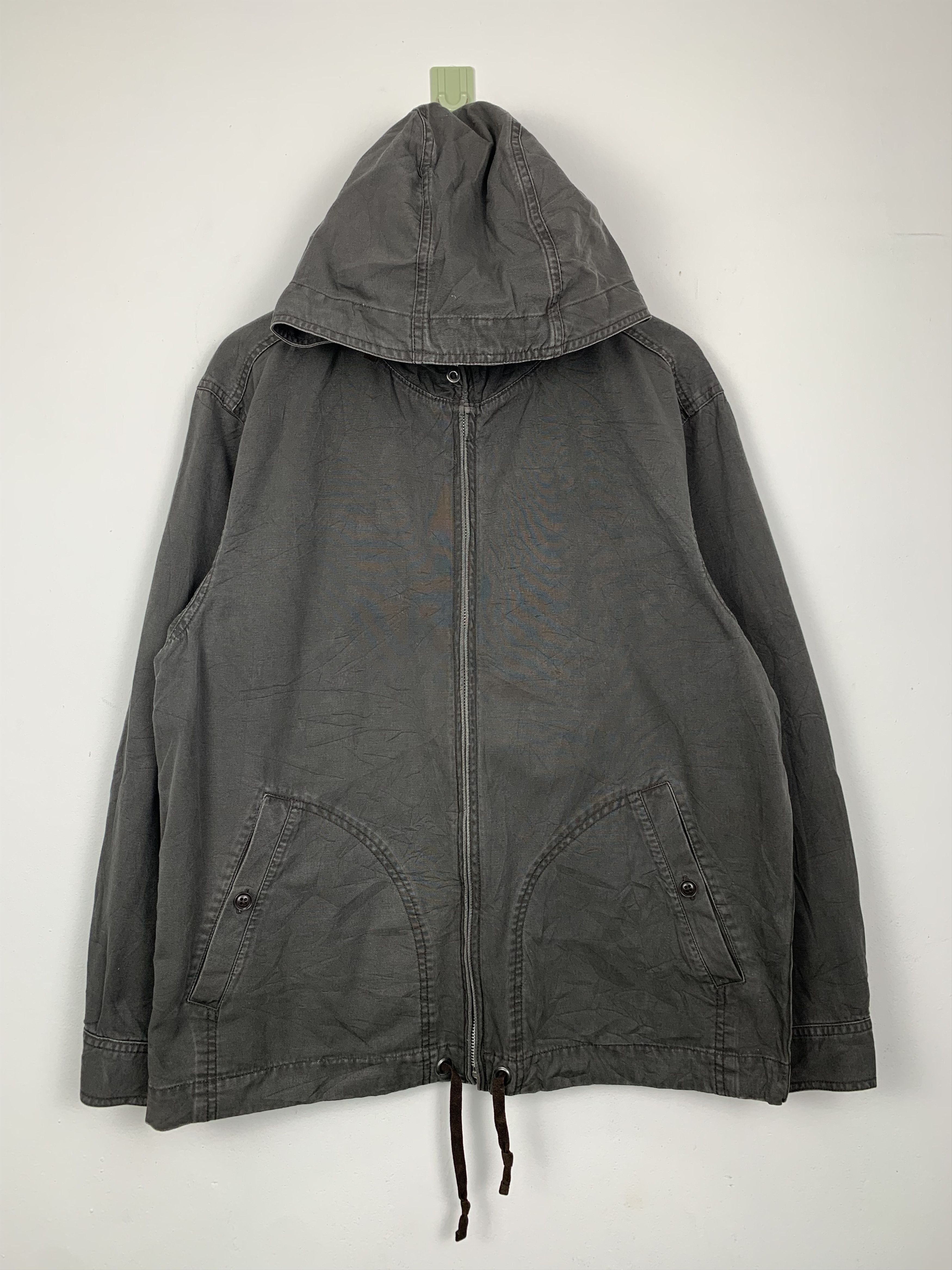 Japanese Brand × Uniqlo × Vintage Vintage UNIQLO Khaki Zip Up Hoodie Jacket Size US M / EU 48-50 / 2 - 1 Thumbnail