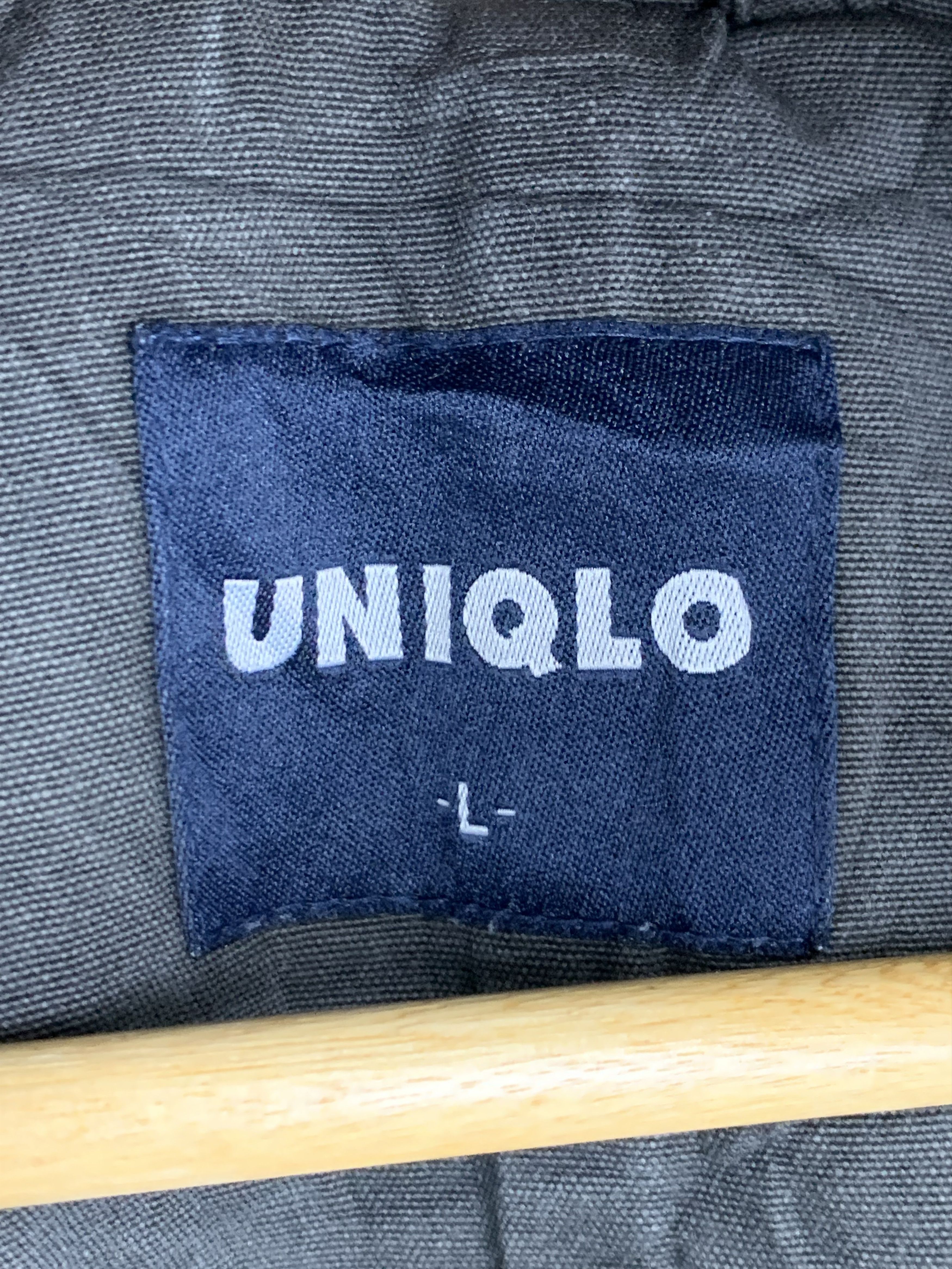 Japanese Brand × Uniqlo × Vintage Vintage UNIQLO Khaki Zip Up Hoodie Jacket Size US M / EU 48-50 / 2 - 10 Thumbnail