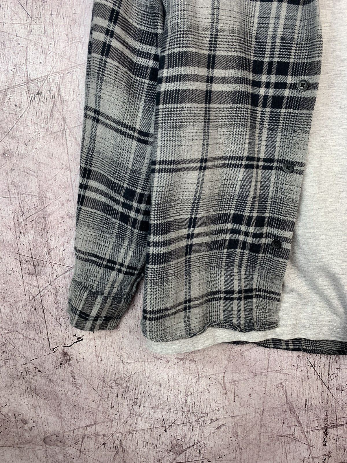 Flannel × Vintage Vintage Flannel Grey Plaid Shirt Travis Style Size US L / EU 52-54 / 3 - 3 Thumbnail