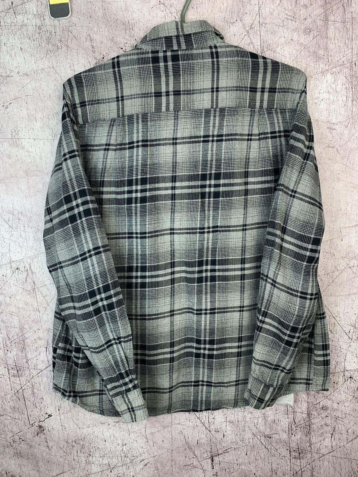 Flannel × Vintage Vintage Flannel Grey Plaid Shirt Travis Style Size US L / EU 52-54 / 3 - 5 Thumbnail