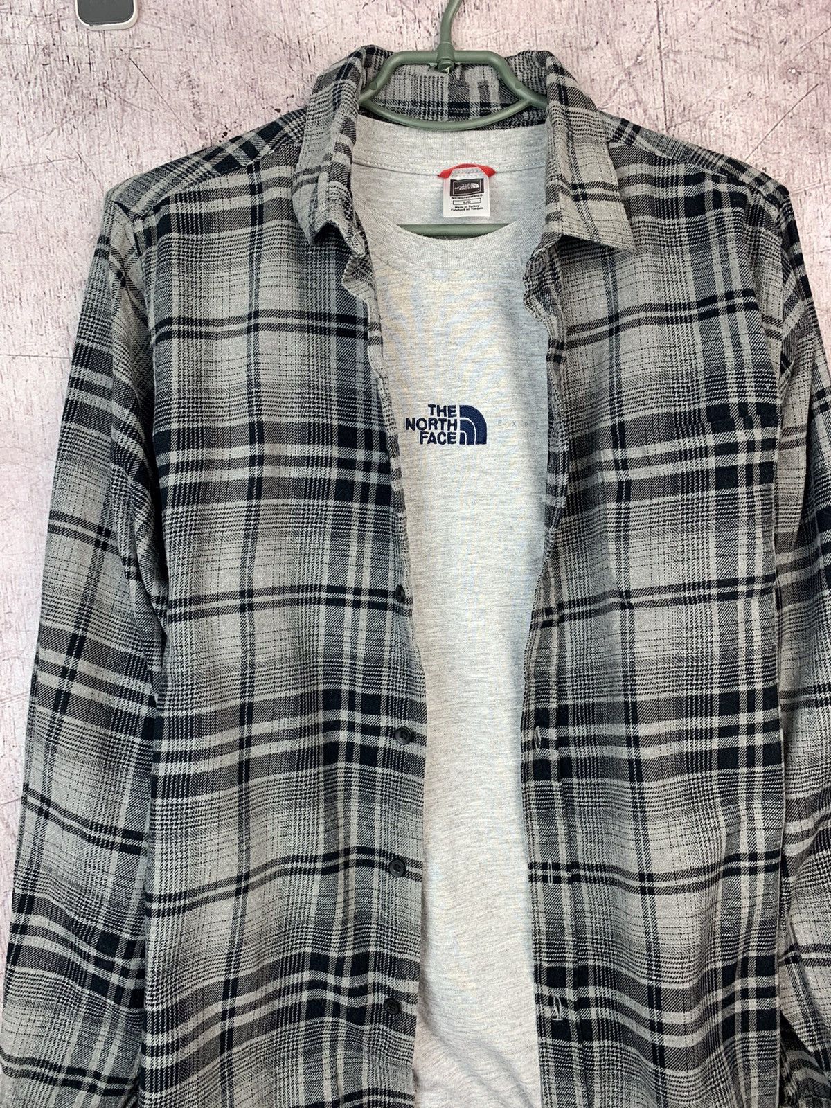 Flannel × Vintage Vintage Flannel Grey Plaid Shirt Travis Style Size US L / EU 52-54 / 3 - 2 Thumbnail