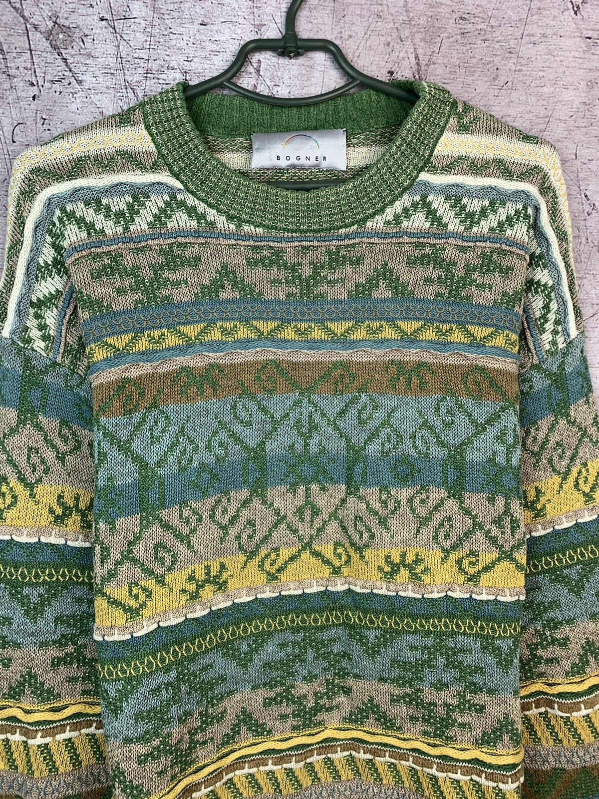 Bogner × Vintage Bogner Vintage Mens Wool Coogi Style Sweater Size US M / EU 48-50 / 2 - 3 Thumbnail