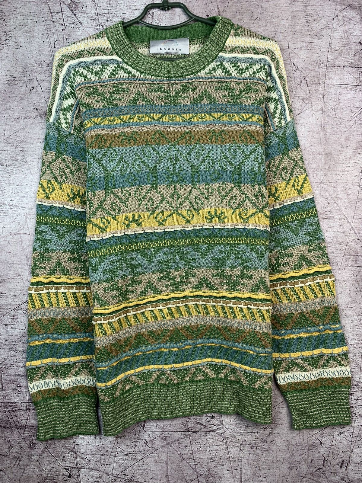 Bogner × Vintage Bogner Vintage Mens Wool Coogi Style Sweater Size US M / EU 48-50 / 2 - 2 Thumbnail