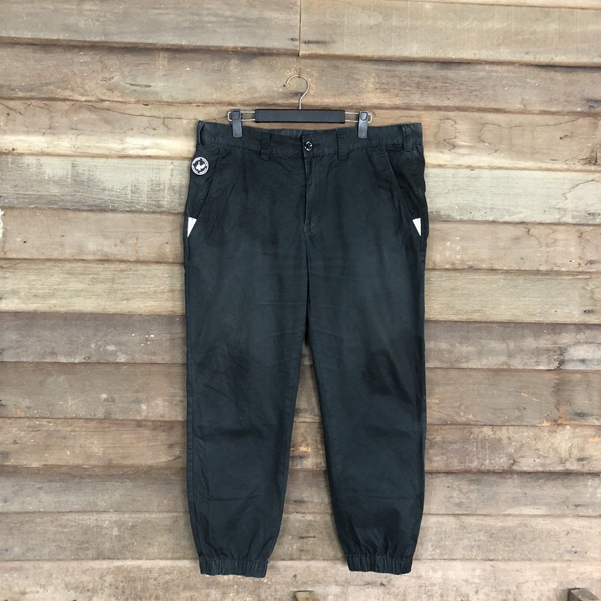 Japanese Brand DLL Kama Black Jogger Pants #c1253 Size US 35 - 1 Thumbnail