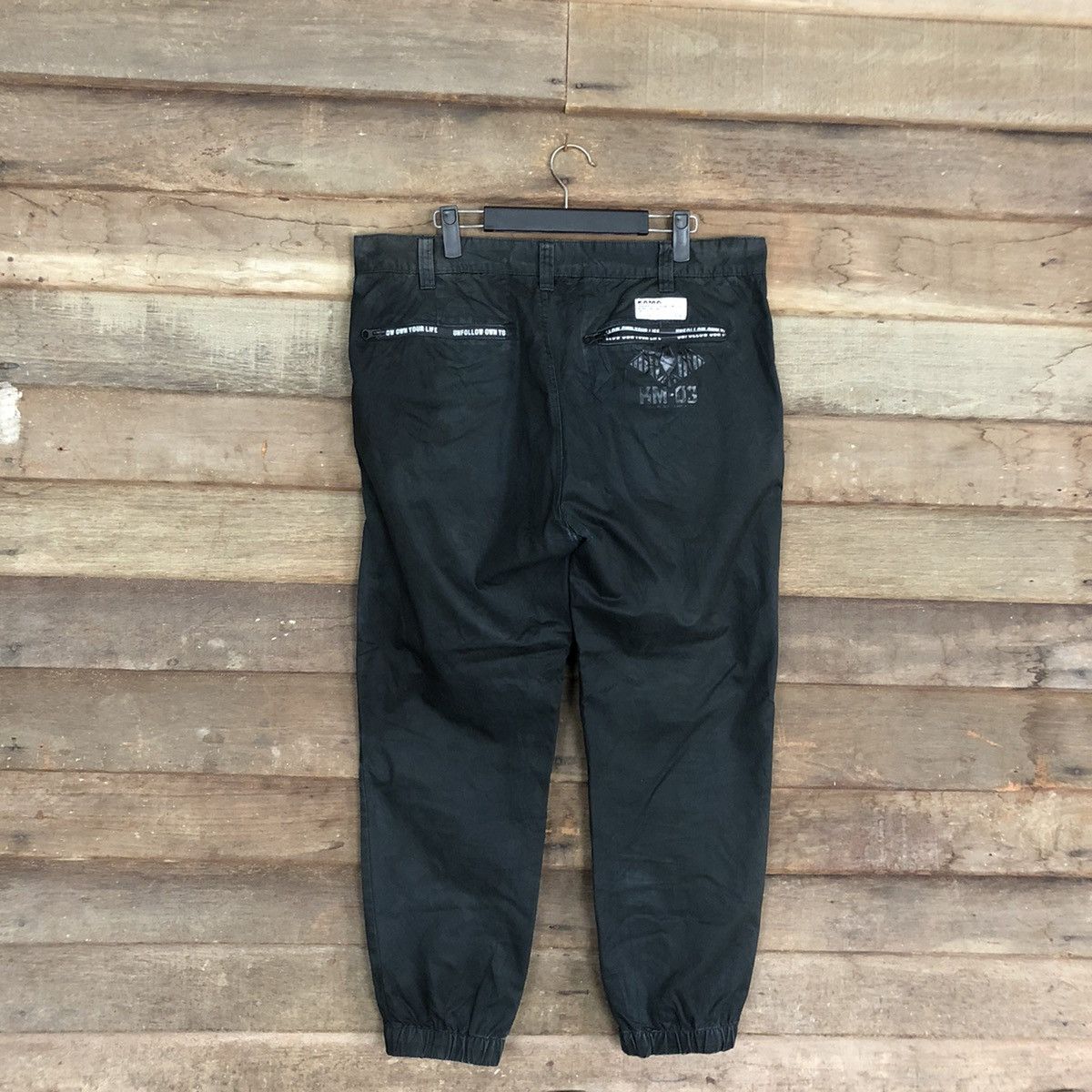 Japanese Brand DLL Kama Black Jogger Pants #c1253 Size US 35 - 9 Thumbnail