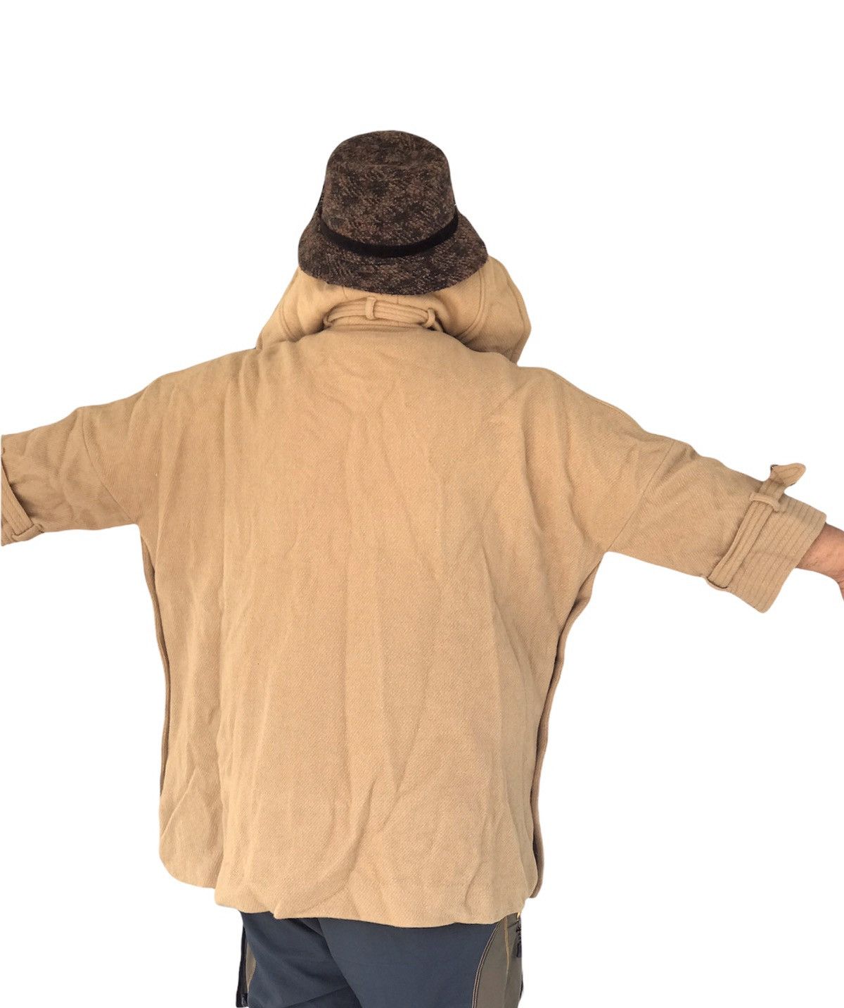 Issey Miyake VTG WOOL HOODIE JACKET RARE DESIGN Size US XXL / EU 58 / 5 - 2 Thumbnail