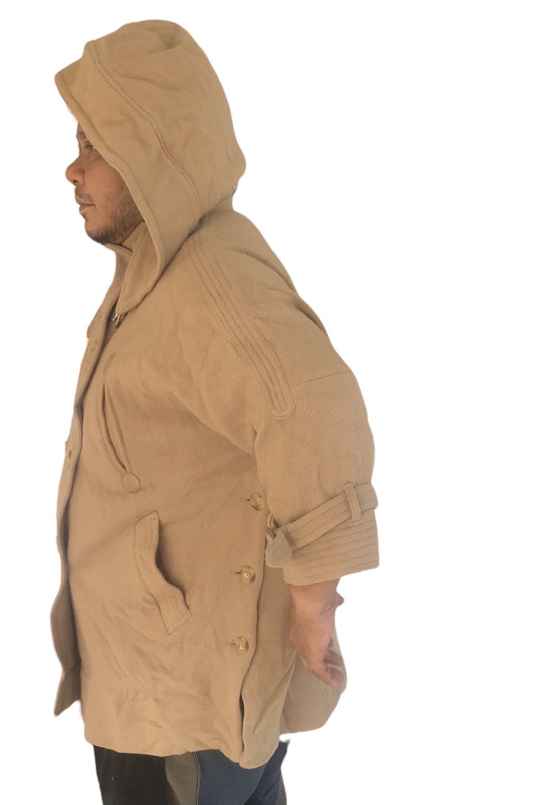 Issey Miyake VTG WOOL HOODIE JACKET RARE DESIGN Size US XXL / EU 58 / 5 - 6 Thumbnail