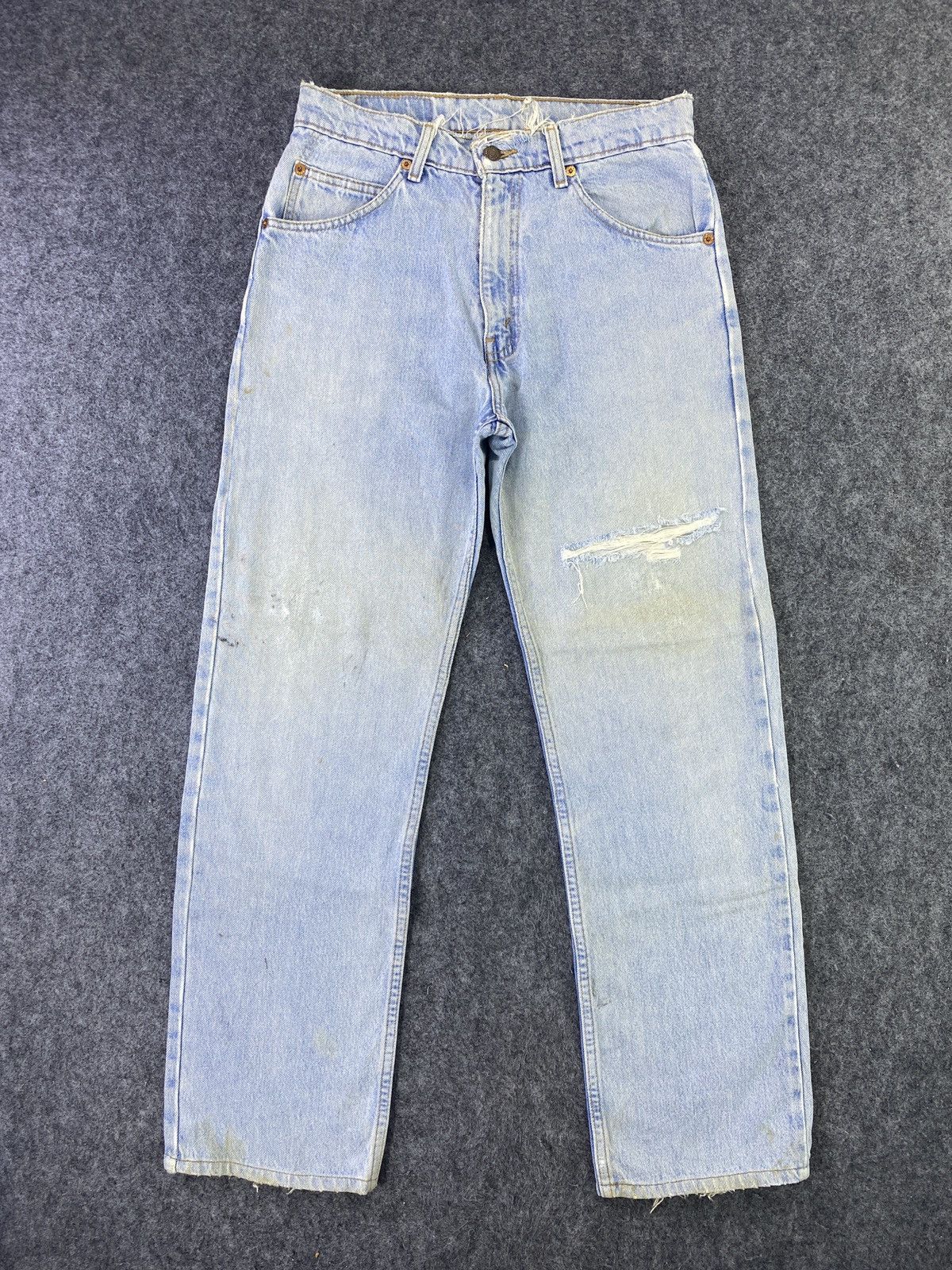 Levi's 90s Vintage Levis 607 Distress Blue Wash Jeans- J785 Size US 30 / EU 46 - 1 Thumbnail