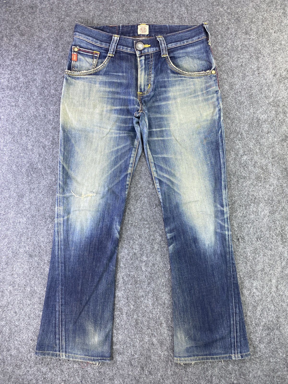 Edwin Edwin Blue Trip Buckle Back Flare Denim - J786 Size US 34 / EU 50 - 1 Thumbnail