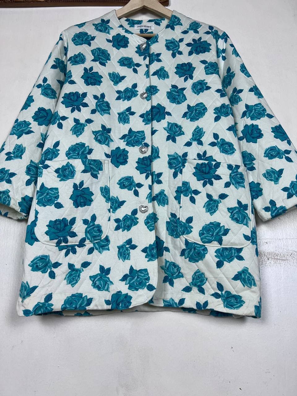 Yves Saint Laurent Vintage YvesSaintLaurent Floral Rose quilted coat Size M / US 6-8 / IT 42-44 - 4 Thumbnail
