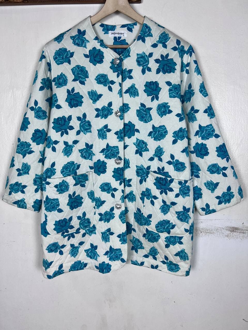 Yves Saint Laurent Vintage YvesSaintLaurent Floral Rose quilted coat Size M / US 6-8 / IT 42-44 - 1 Thumbnail