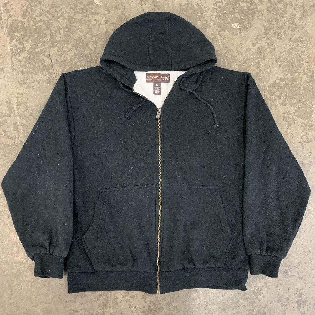 90s-00'S ALSTYLE Sweatshirt Full Zip Hoodie, Men's Size M cotton black type Vintage Second Hand