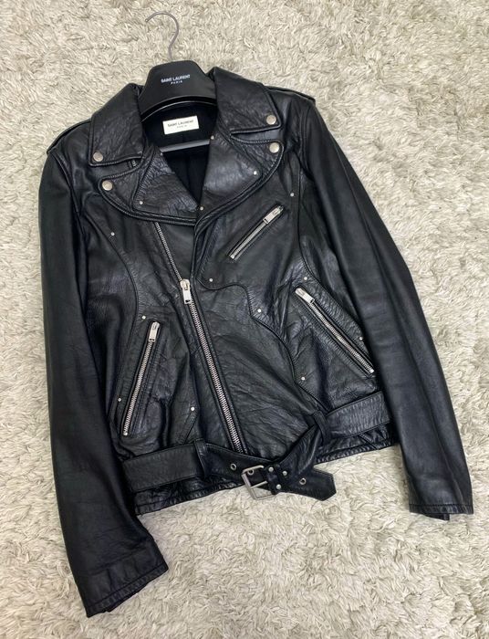 Saint Laurent Paris 16fw Guitar Leather Jacket Sz48 