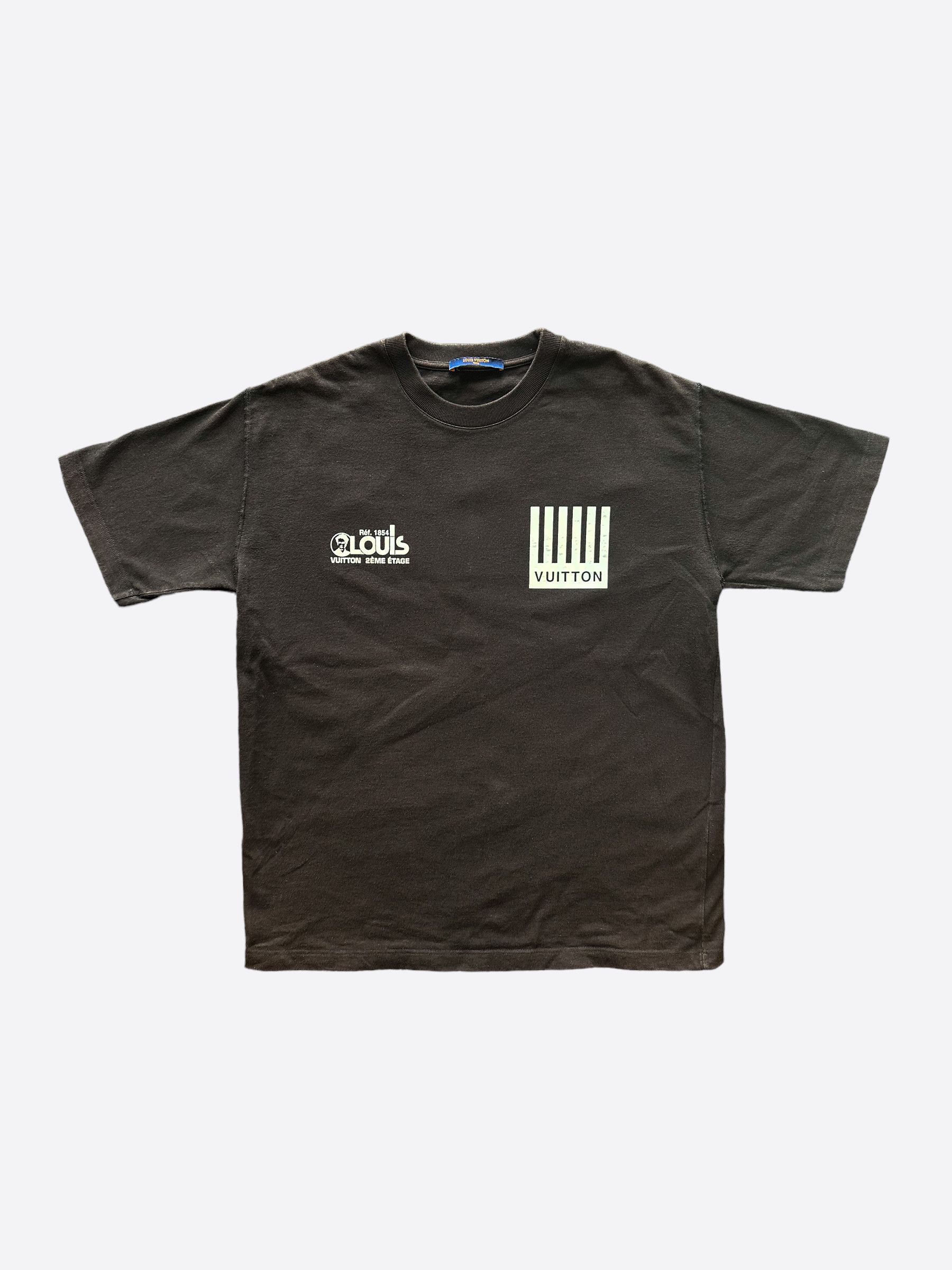 Louis Vuitton Louis Vuitton Black Barcode & Earth T-Shirt