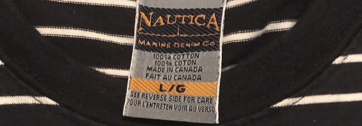 Nautica × Vintage Vintage Kurt Cobain Style Nautica Marine Denim Striped Shirt Size US L / EU 52-54 / 3 - 4 Thumbnail