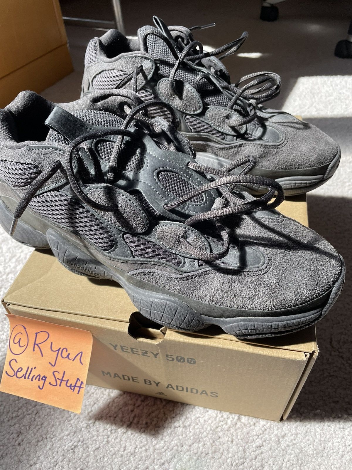 Adidas × Kanye West Yeezy 500 Utility Black Size US 10.5 / EU 43-44 - 8 Thumbnail