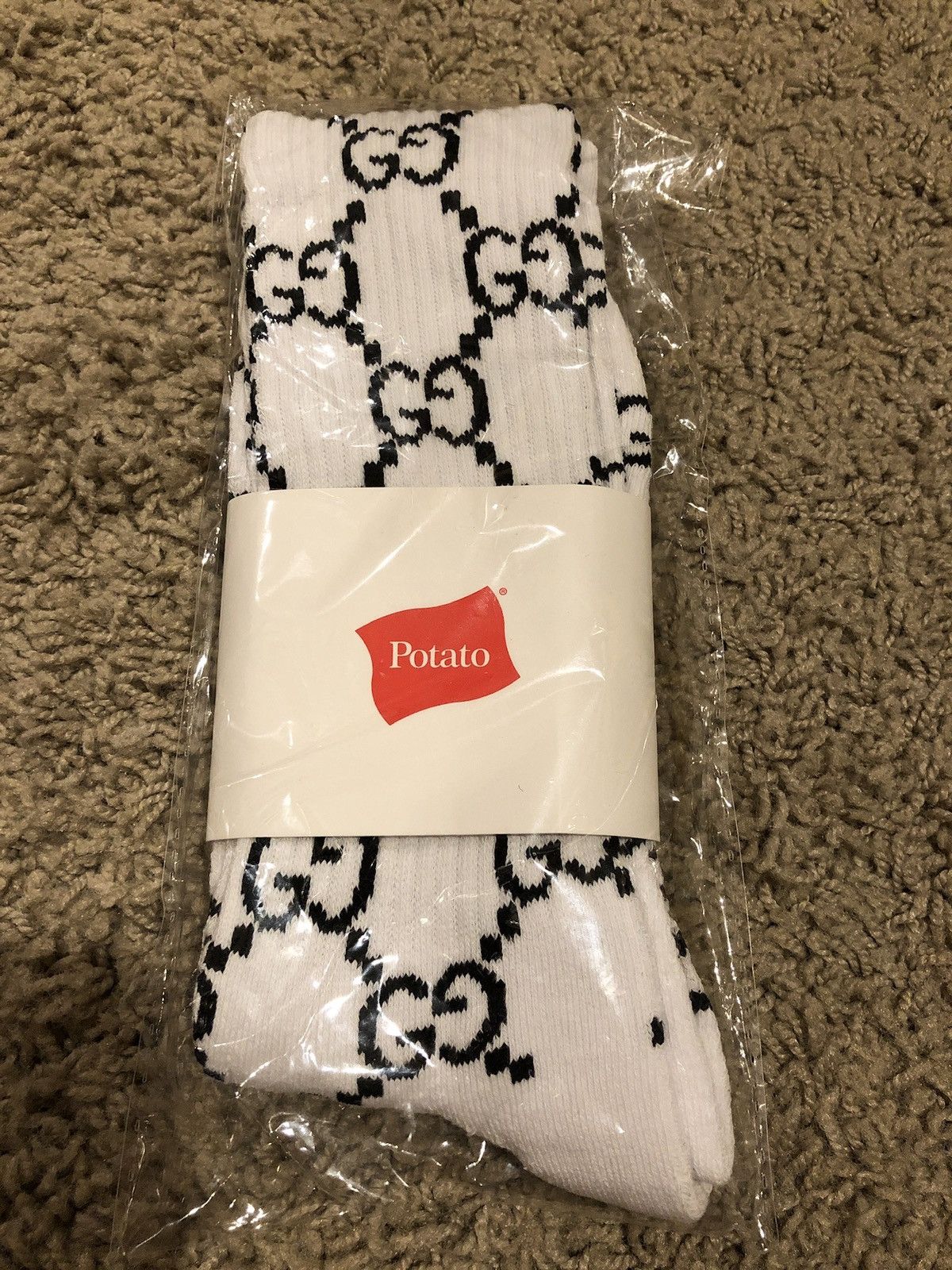 Imran Potato Imran Potato Monogram Gucci white socks Size ONE SIZE - 1 Thumbnail