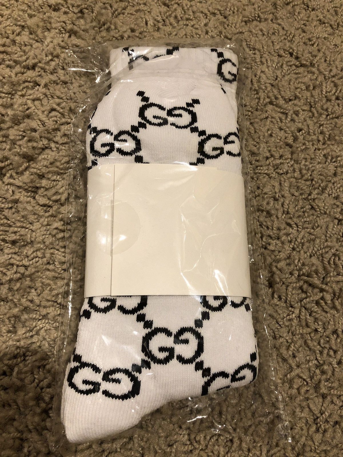 Imran Potato Imran Potato Monogram Gucci white socks Size ONE SIZE - 2 Thumbnail