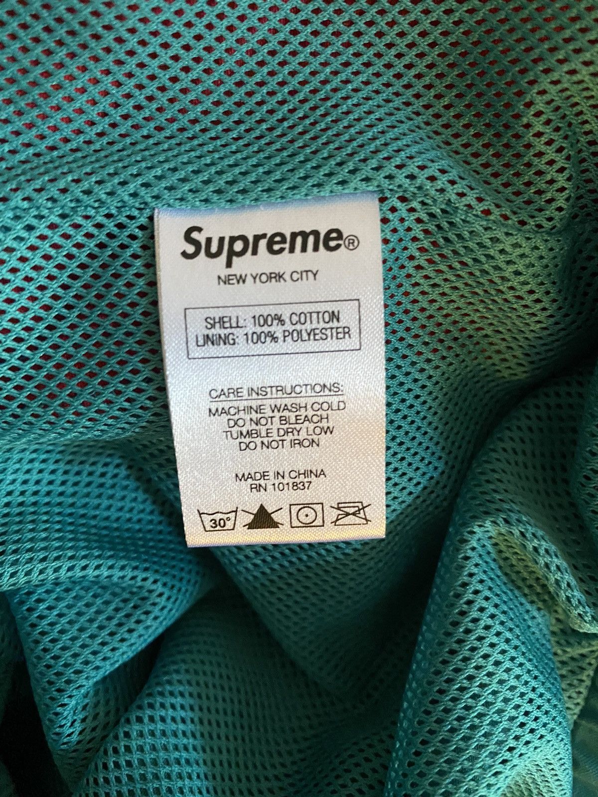 Supreme Mondrian color-block twill track jacket M