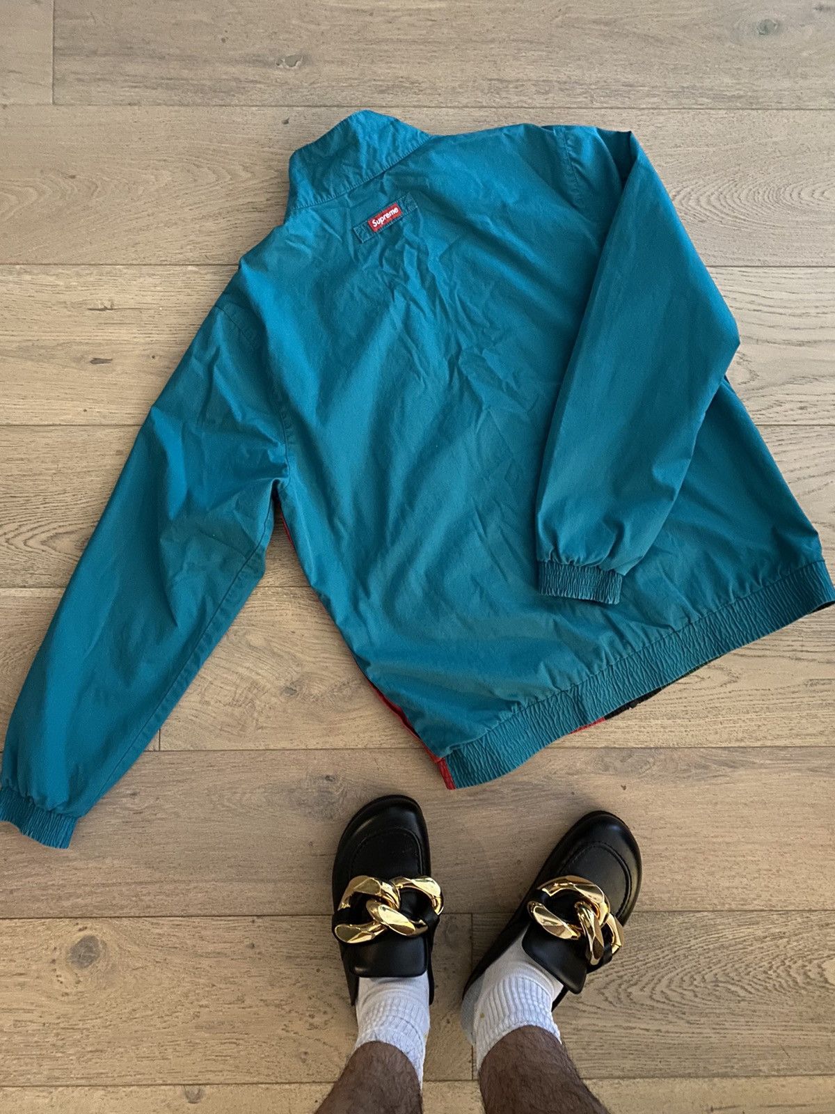 Supreme Mondrian color-block twill track jacket M