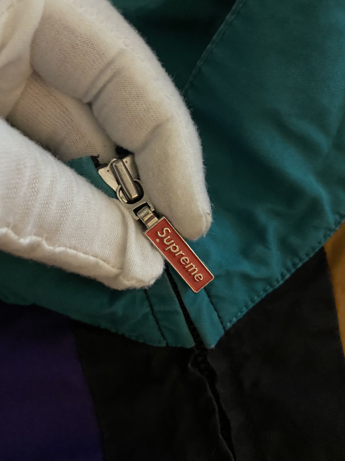 Supreme Mondrian color-block twill track jacket M