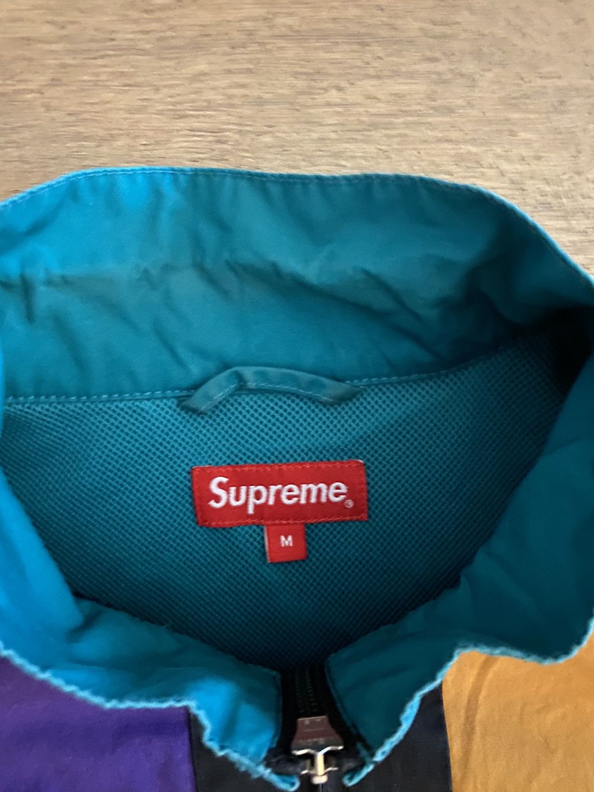 Supreme Mondrian color-block twill track jacket M