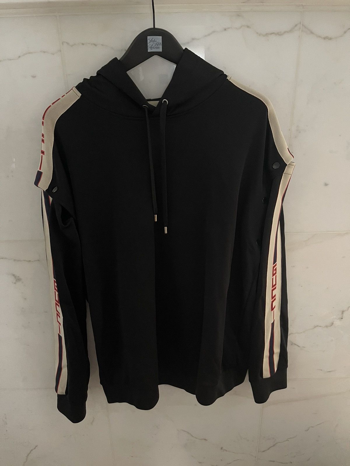 Gucci Gucci Tearaway Jersey Graphic Hoodie Grailed