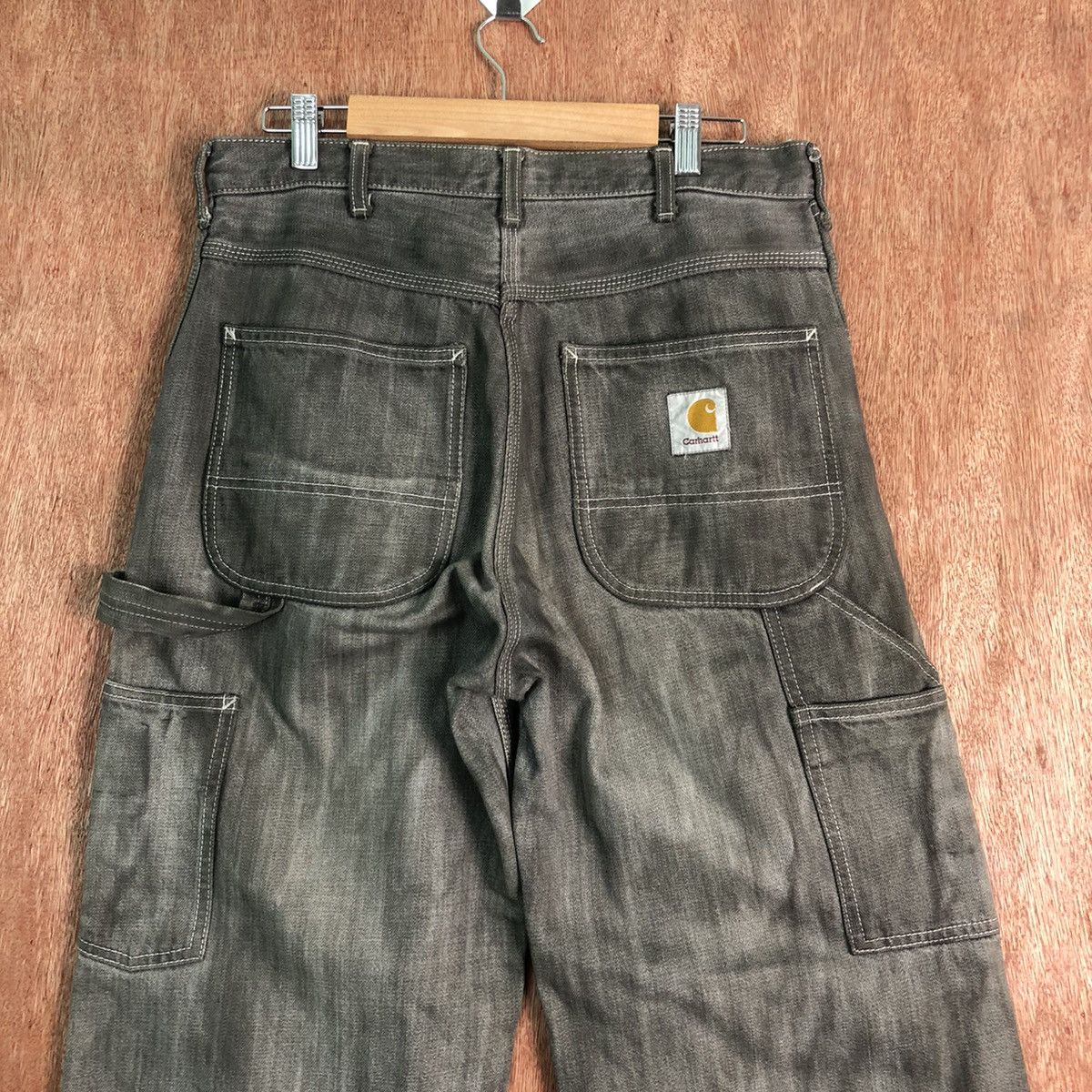Carhartt DL Carhartt painter Vintage Black Faded Denim Pants #c151 Size US 30 / EU 46 - 7 Thumbnail