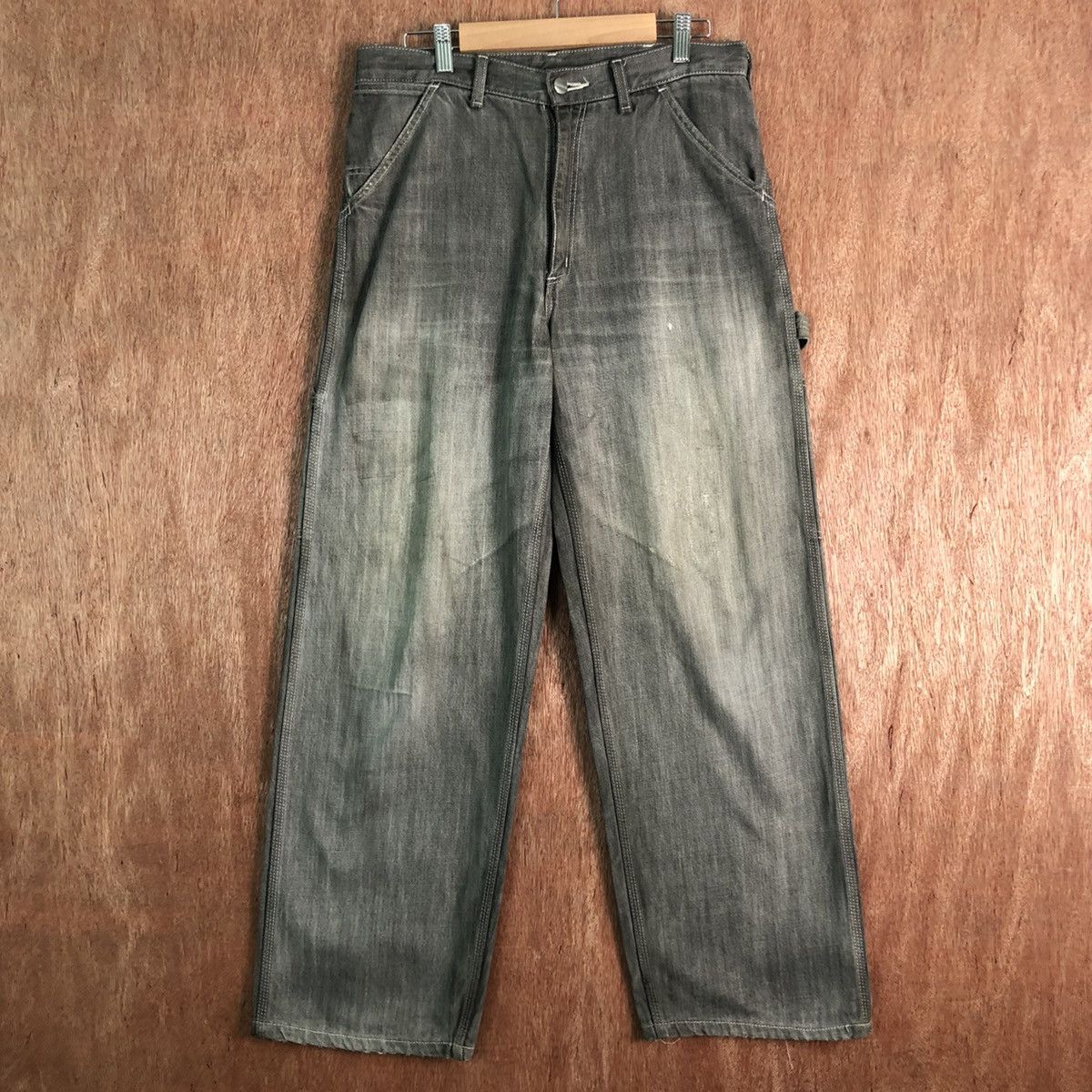 image of Dl Carhartt Painter Vintage Black Faded Denim Pants C151 in Faded Black, Men's (Size 30)
